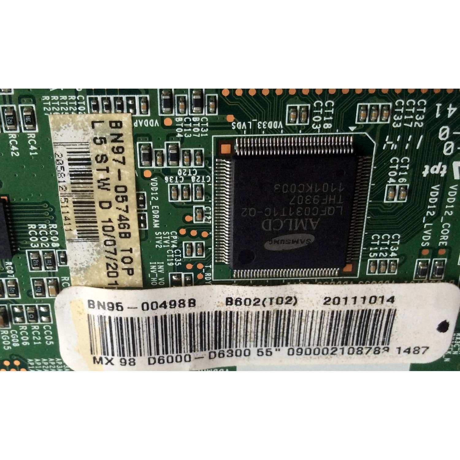T-CON SAMSUNG BN95-00498B / BN41-01662A / BN97-05746B / S128CM4C4LV0.4 / SUSTITUTAS LJ94-15974F / LJ94-16584B / BN95-00497A / PANEL LTJ550HJ05-C / MODELOS UN55D6000SFXZA H302 / UN55D6000 / UN55D6300 / UN55D6050 / MAS PARTES SUSTITUTAS EN DECRIPCION - Imagen 3