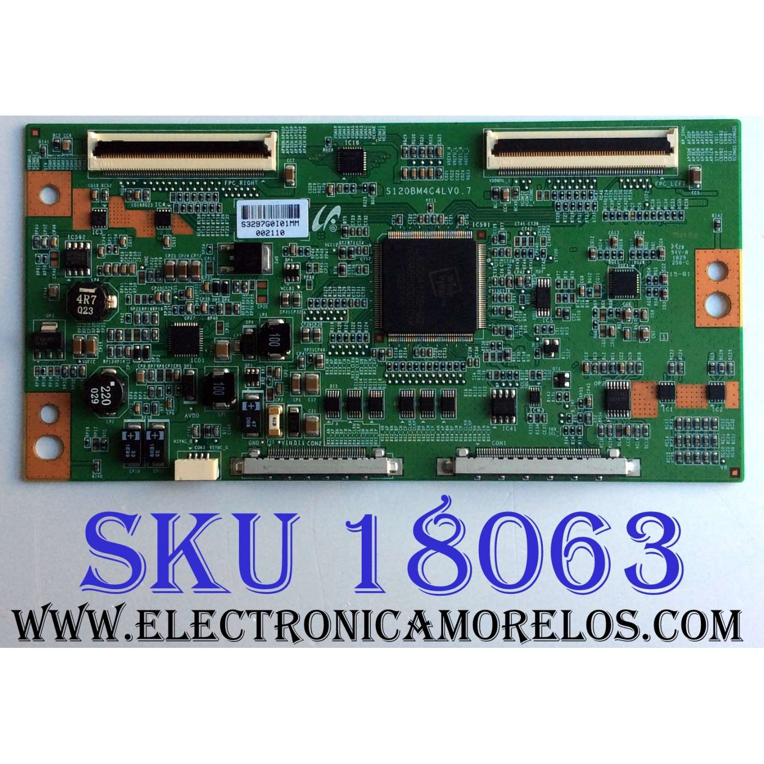 T-CON / PHILIPS LJ94-03297G / S120BM4C4LV0.7 / 3297G / PARTES SUSTITUTAS LJ94-03282T / LJ94-03287K / LJ94-03287S / LJ94-03327H / LJ94-03327J / LJ94-03327K / LJ94-03409D / LJ94-03489F / LJ94-03528D PANEL LTA550HJ02-F02 / MODELOS 55PFL7505D / 55PFL7705D