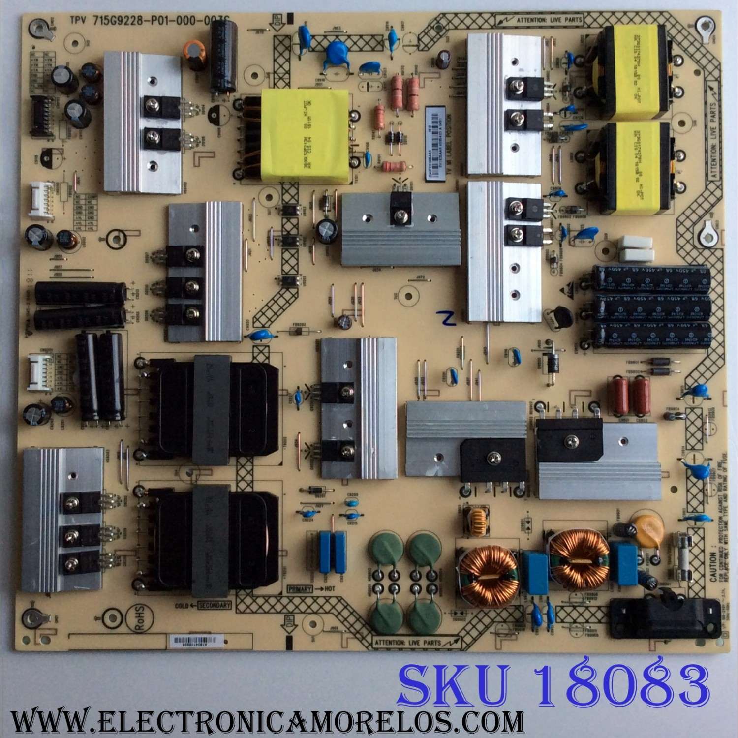 FUENTE DE PODER / VIZIO ADTVH1835AAR / 715G9228-P01-000-003S / 715G9228-P02-000-003S /  A1804118035 / VH1835AAR / PANEL T650QVF09.1 / MODELOS P65-F1 / P65-F1 LTMAXIKU