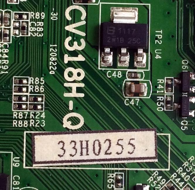 MAIN / ELEMENT 33H0255 / CV318H-Q / 1.80.37.00002 / RX-130227-2 / E198407 / PANEL`S D500D3-GW50-C0X / T500HVN01.0 / MODELO ELEFW502 - Imagen 3
