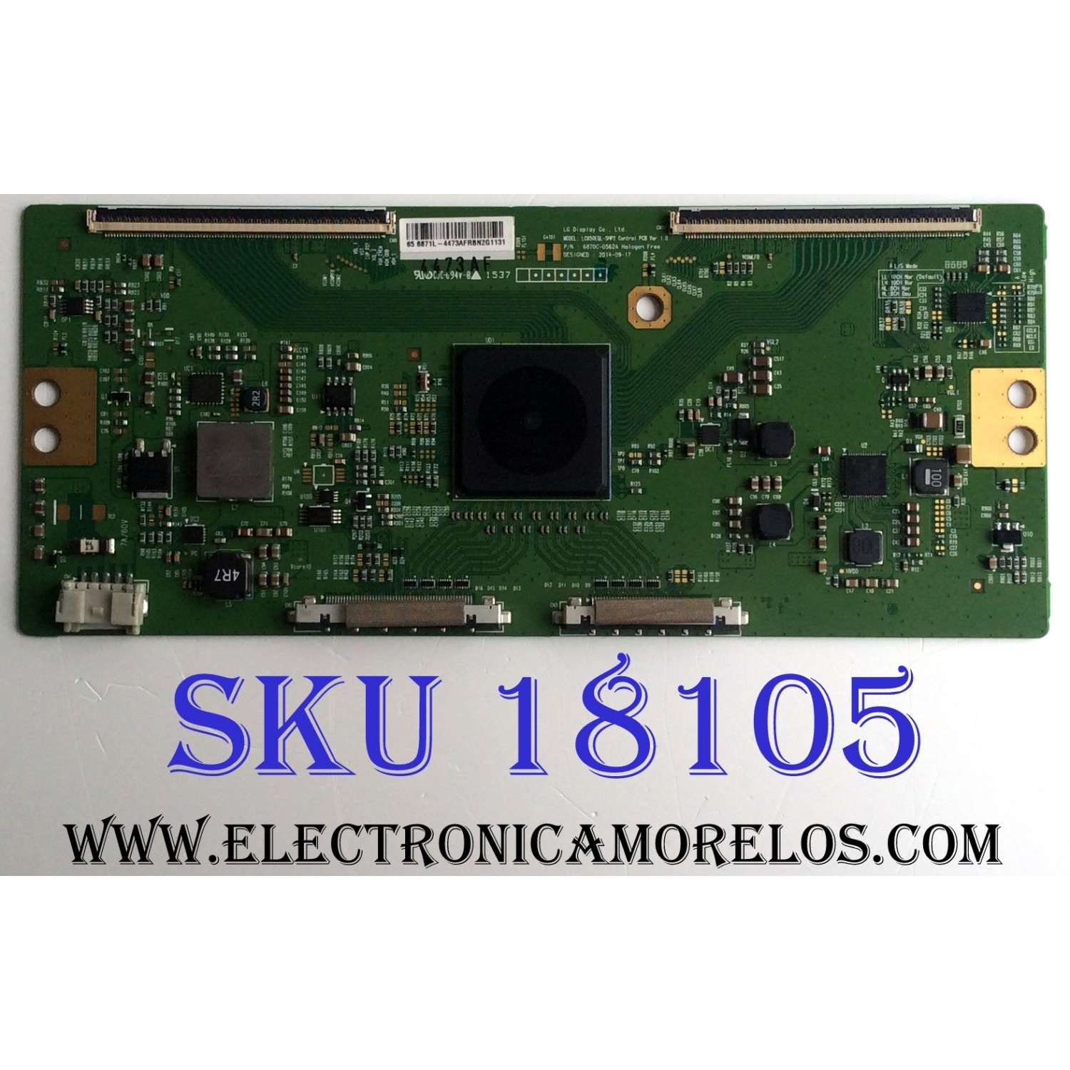 T-CON PARA TV SONY  / 1-895-901-31 / 6871L-4473A / 6870C-0562A / LC650EQL-SHP2 / 6871L-4473B / PANEL V650QWME01 / MODELO XBR-65X850D