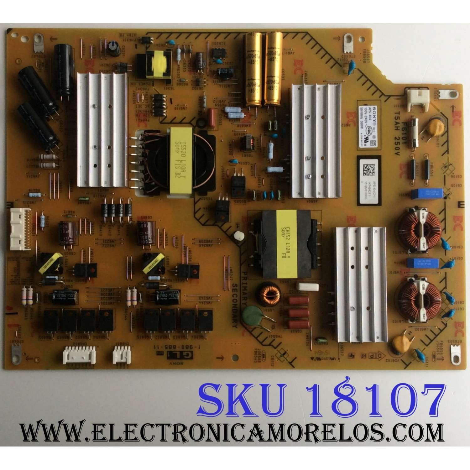 FUENTE DE PODER / SONY 1-474-642-11 / APS-404(CH) / 147464211 / APS-404 / 1-980-885-11 / PANEL  V650QWME01 / MODELOS XBR-65X850D / XBR-65X855D / XBR-65X857D / XBR-75X850D