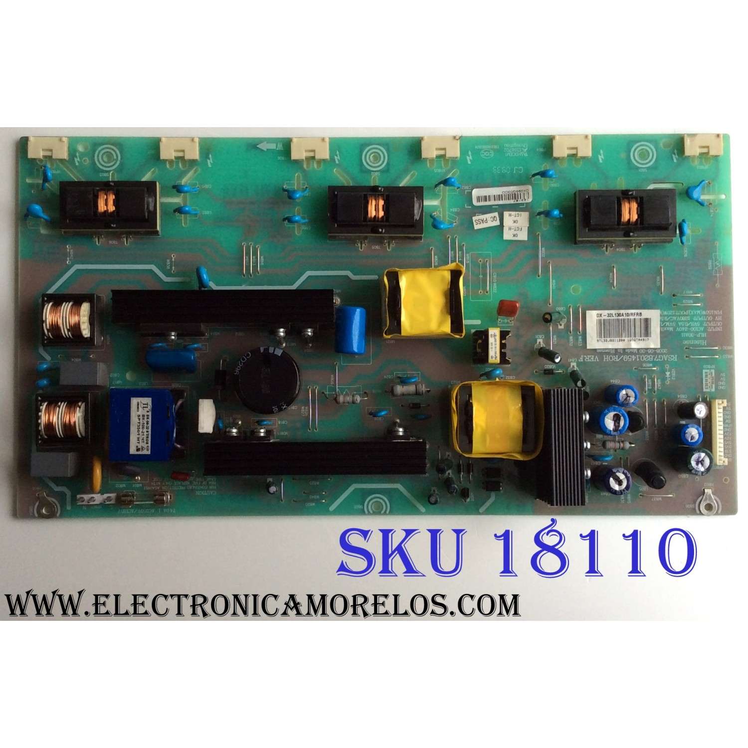 FUENTE DE PODER / DYNEX 123187 / RSAG7.820.1459/ROH / HLP-30A11 / VER.F / E166702 / PANEL HS32LN1-CMO(X03) / MODELO DX-32L130A10