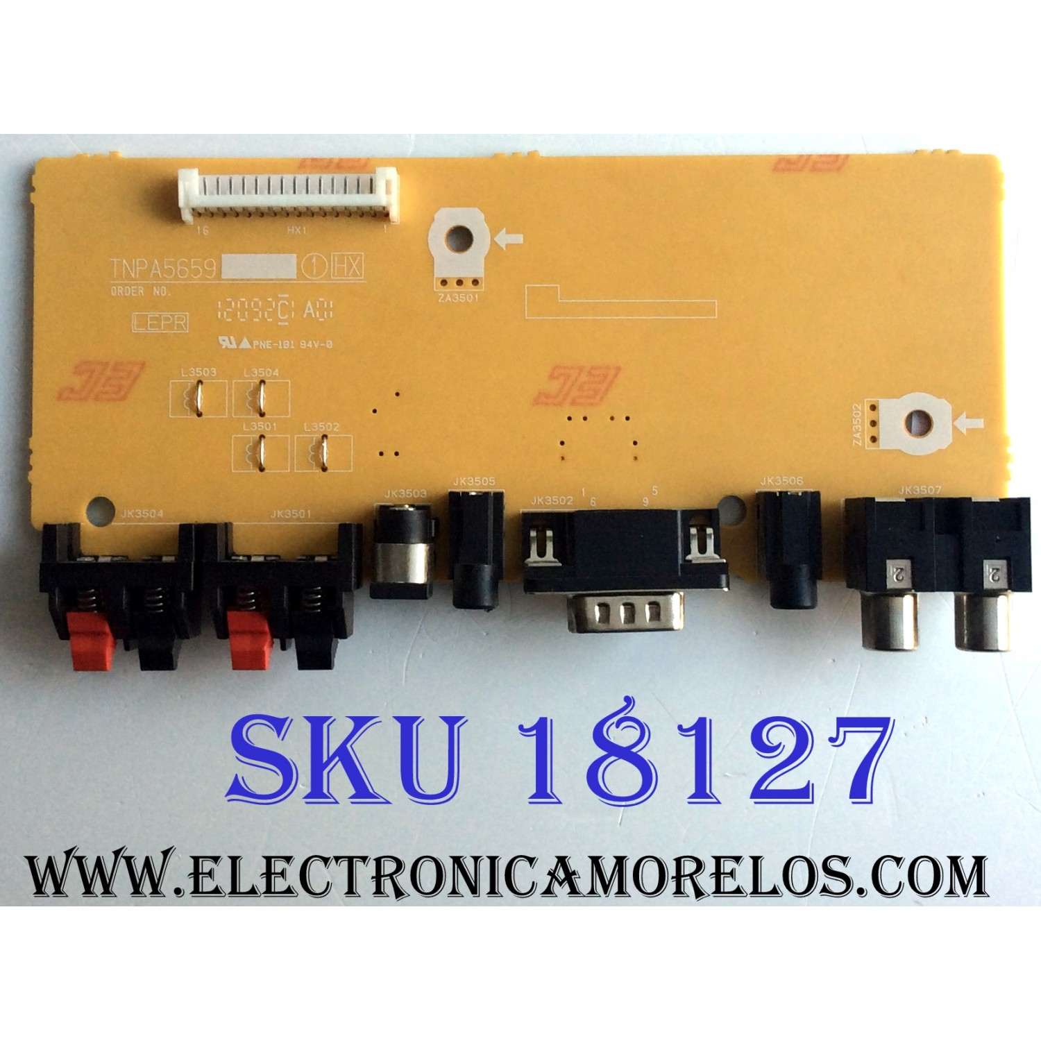 TARJETA SALIDA DE AUDIO / PANASONIC TNPA5659 / TNPA5659 1 / PANEL MC127FH1400 / MODELOS TH-50PF50 / TH-42PF50U / TH-50PB1U / TH-60PF50U / TH-65PB1U / TH-65PF50U / TH-50PF50U