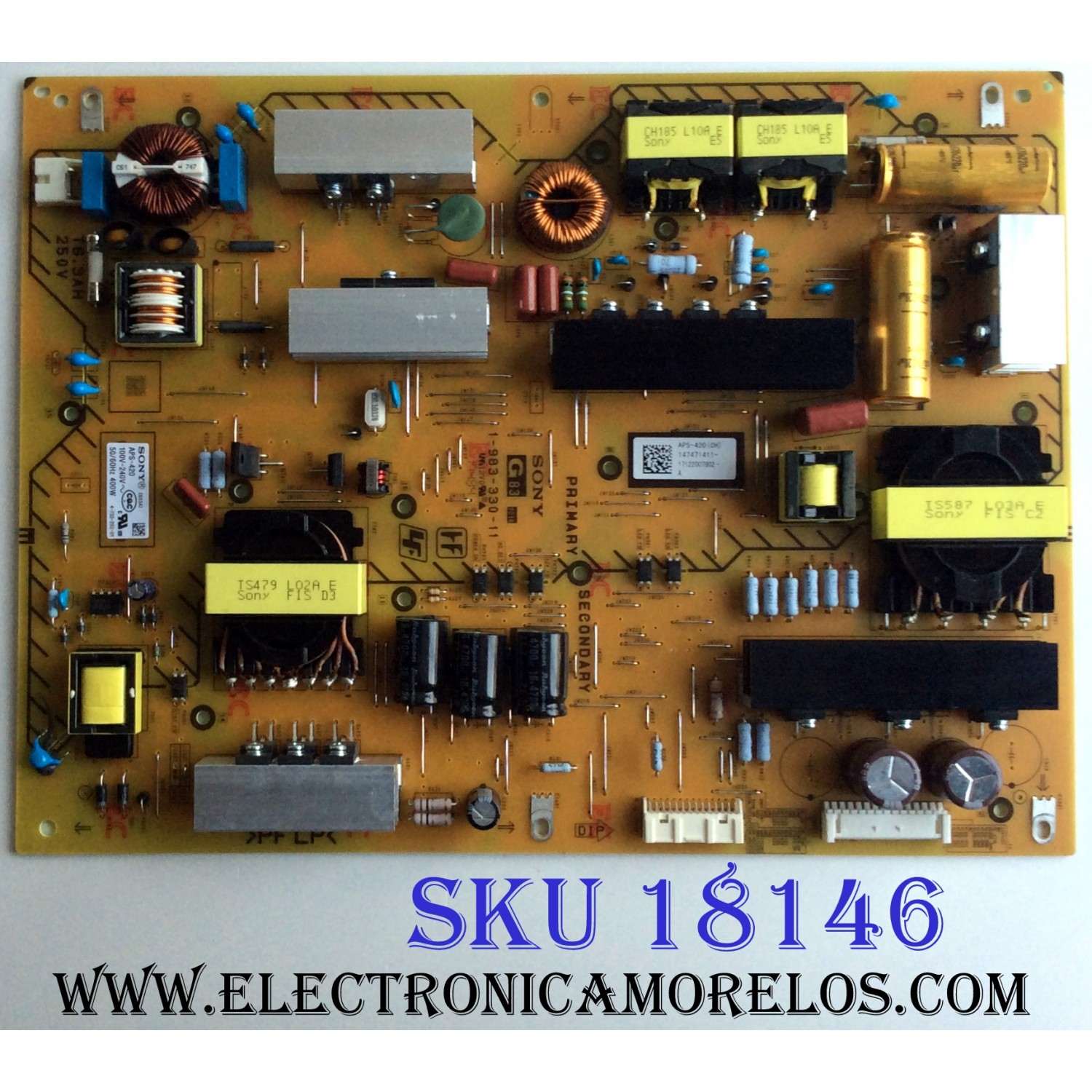 FUENTE DE PODER / SONY 1-474-714-11 / 1-474-714-12 / APS-420(CH) / 147471411 / 147471412 / 1-983-330-11 / APS-420 / PANEL YD8F009DND01B / MODELO XBR-65X900F