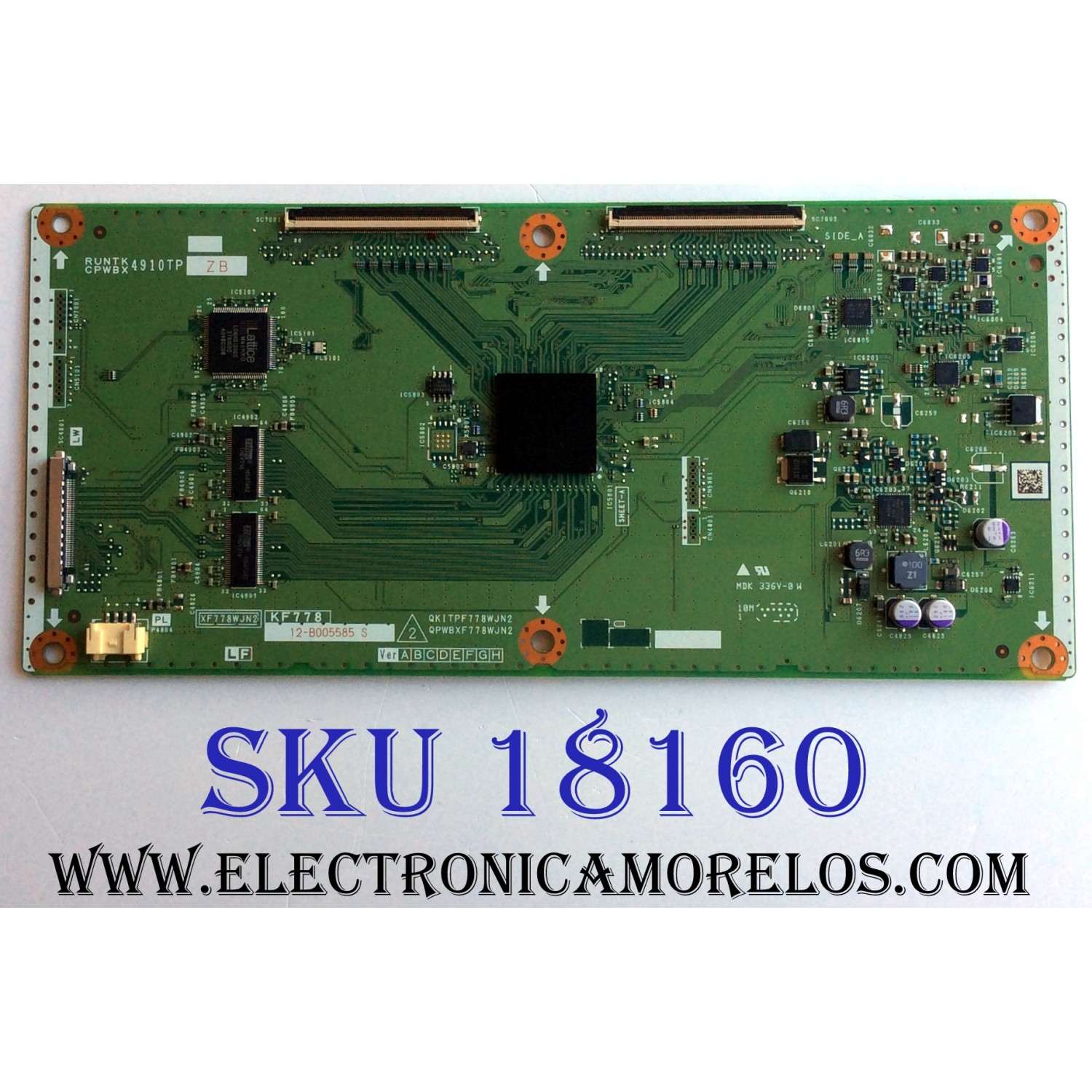 T-CON / SHARP RUNTK4910TPZB / CPWBX4910TPZB / XF778WJN2 / KF778 / QKITPF778WJN2 / QPWBXF778WJN2 / PANEL`S LK520D3GW80A / LK520D3GW80A / MODELO LC-52LE830U