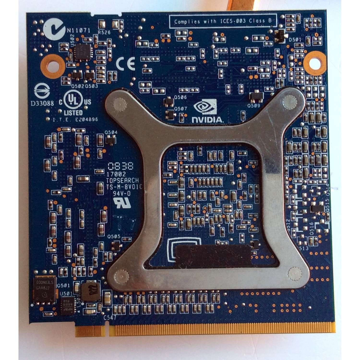 TARJETA DE GRAFICOS / HP 489548-001 / TS-M-8V01C / 17002 / P616 / REV: M03 / MODELO IQ506 - Imagen 2