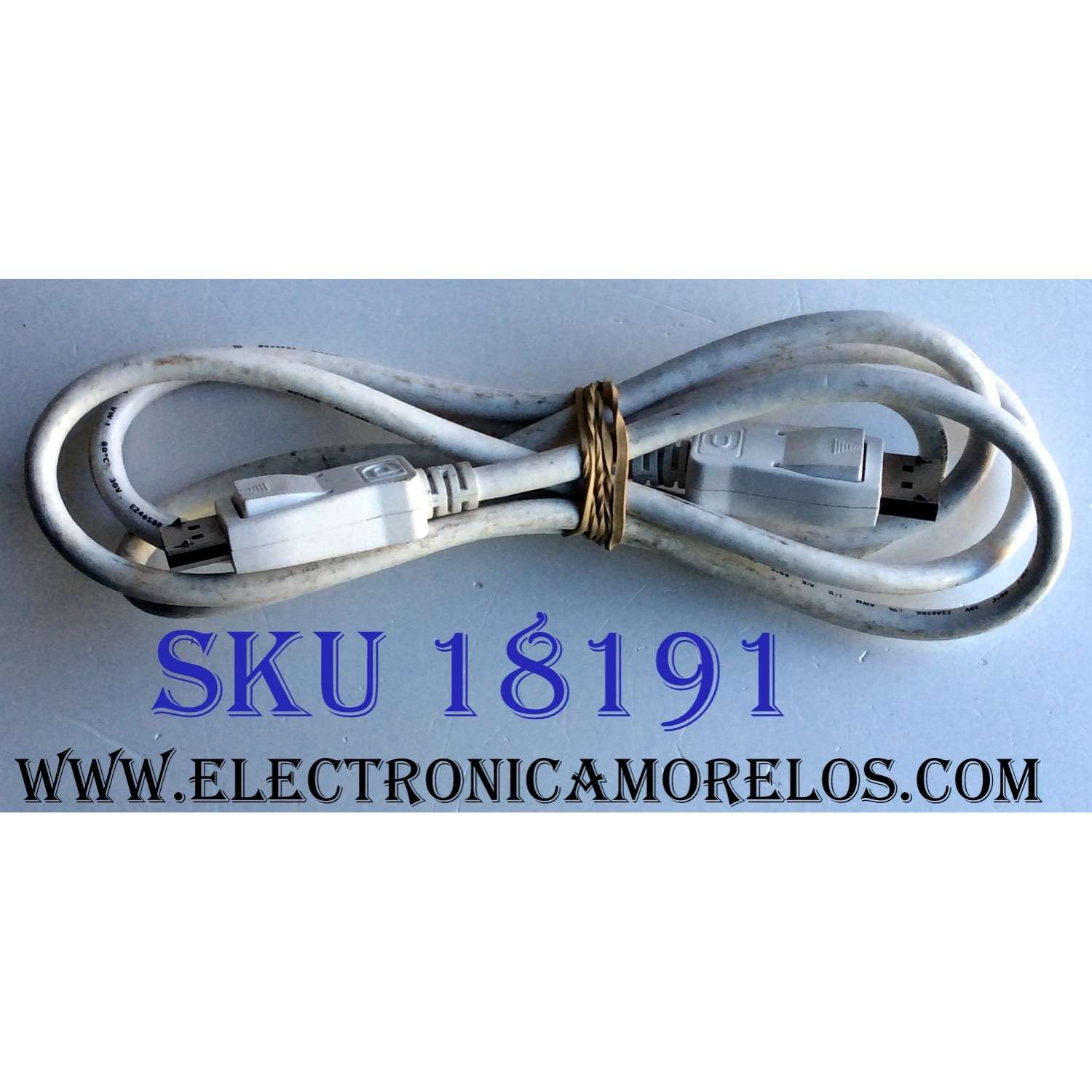 CABLE ONE CONNECT PARA CAJA DE TV / SAMSUNG HOTRON E246588 AWM STYLE 20276 VW-1 80ºC 30V / E246588 AWM I/II A/B 80ºC 30V FT1 DisplayPort / CABLE 60" 152 1/2 CM DE LARGO