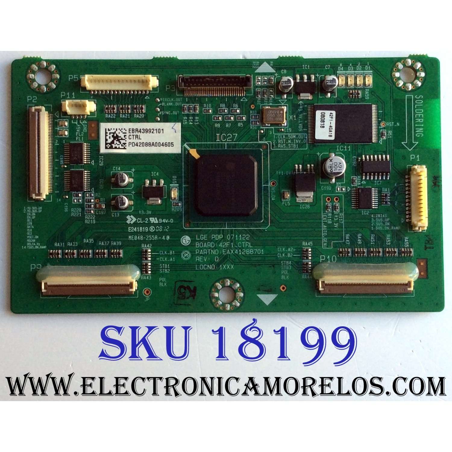 MAIN LOGICA / EBR43992101 / EAX41288701 / 42F1_CTRL / E241819 / PANEL PDP42F1T000 / MODELO SLP-4277