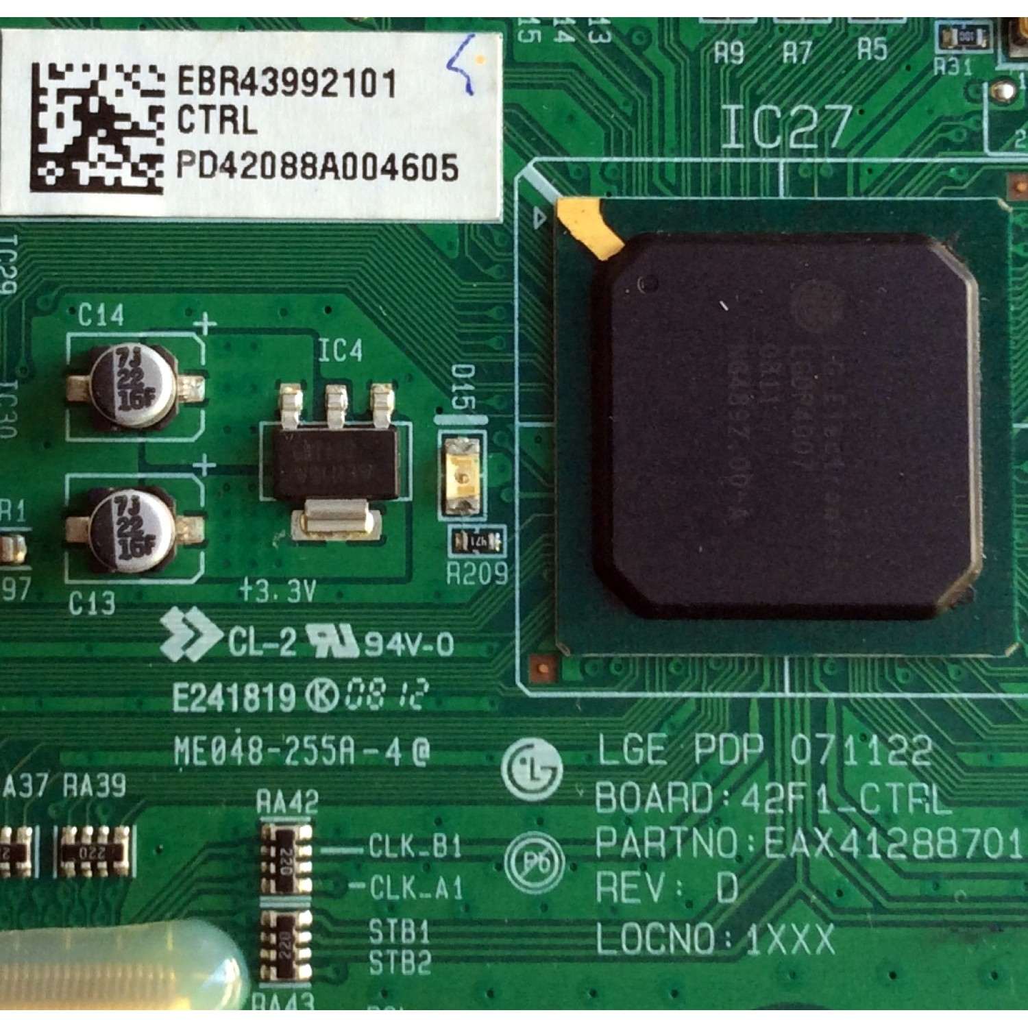 MAIN LOGICA / EBR43992101 / EAX41288701 / 42F1_CTRL / E241819 / PANEL PDP42F1T000 / MODELO SLP-4277 - Imagen 2