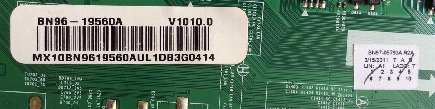 MAIN / SAMSUNG BN96-19560A / BN41-01595B / BN97-05793A / PARTES SUSTITUTAS BN94-04511D / BN96-19557A / BN96-19568A / BN96-19807A / BN96-19809A / BN96-19814A / BN96-20413A / BN96-20414A / BN96-21119A / PANEL LTJ320AP01-D / MOD. UN32D4000NDXZA H302 - Imagen 2