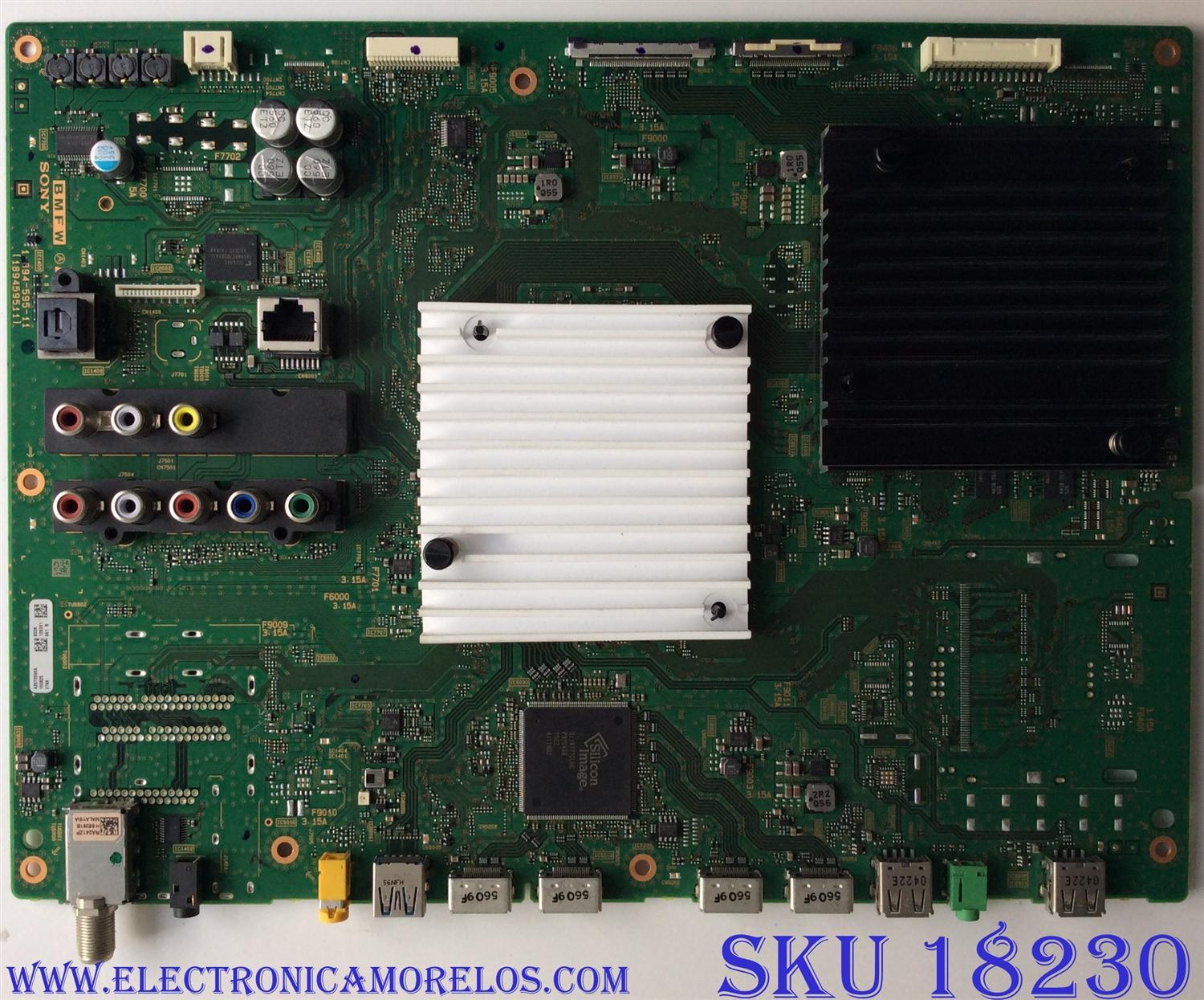 MAIN ORIGINAL PARA TV SONY / NUMERO DE PARTE A-2072-555-C / A2072598A 633 / 1-894-595-11 / 189459511 / A2072598B 633 / 1-894-595-12 / SUSTITUTA A-2067-555-C / PANEL SYV6542 / DISPLAY LC650EQL (SH)(A1) / MODELO XBR-65X810C	