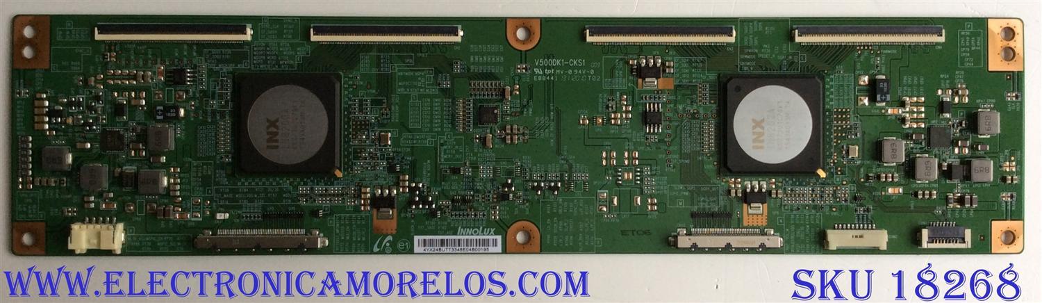 T-CON / PANASONIC 4Y.X24B.UTT / V500DK1-CKS1 / 4YX24BUTT / E88441 / PANEL V650DK1-KS2 REV.B3 / MODELO TC-65AX800C