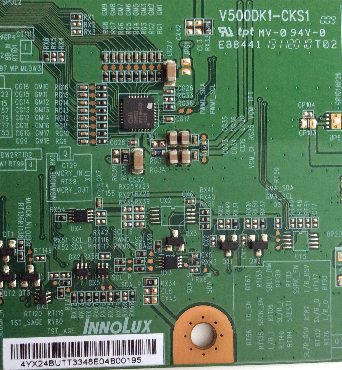 T-CON / PANASONIC 4Y.X24B.UTT / V500DK1-CKS1 / 4YX24BUTT / E88441 / PANEL V650DK1-KS2 REV.B3 / MODELO TC-65AX800C - Imagen 2