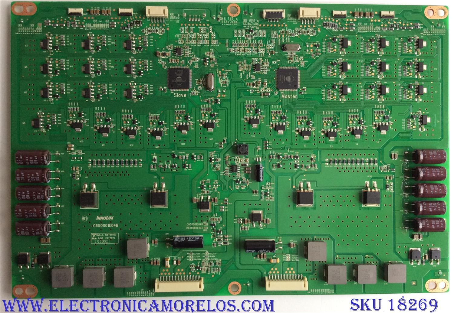 LED DRIVER / PANASONIC L650S204EB-C003 / C650S01E04B / E217670 / PANEL V650DK1-KS2 REV.B3 / MODELO TC-65AX800C