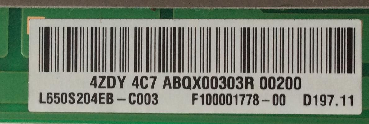 LED DRIVER / PANASONIC L650S204EB-C003 / C650S01E04B / E217670 / PANEL V650DK1-KS2 REV.B3 / MODELO TC-65AX800C - Imagen 2
