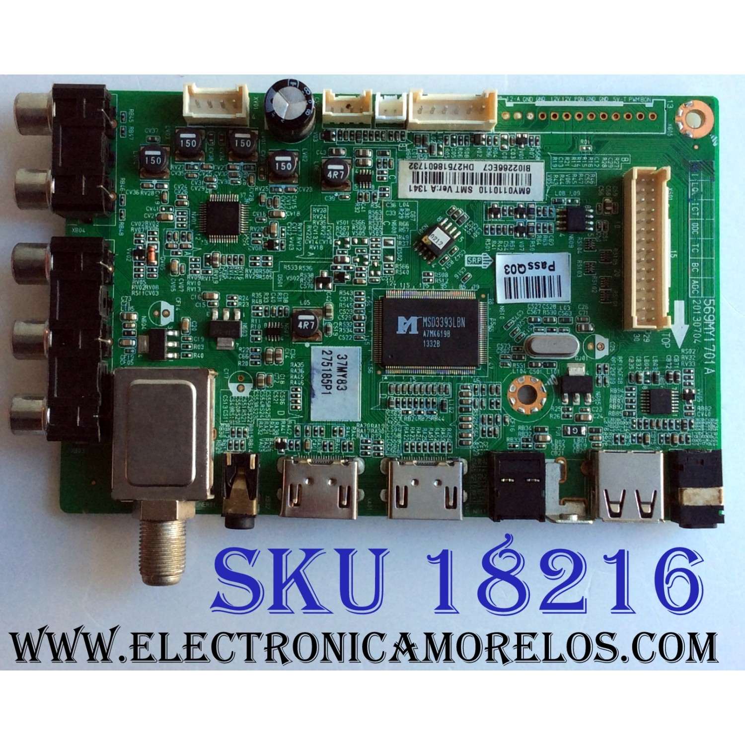 MAIN / INSIGNIA 6MY0110110 / 569MY1701A / 20130704 / VER:A / 37MY83 / PANEL DT37K83 V01 / MODELO NS-37D20SNA14