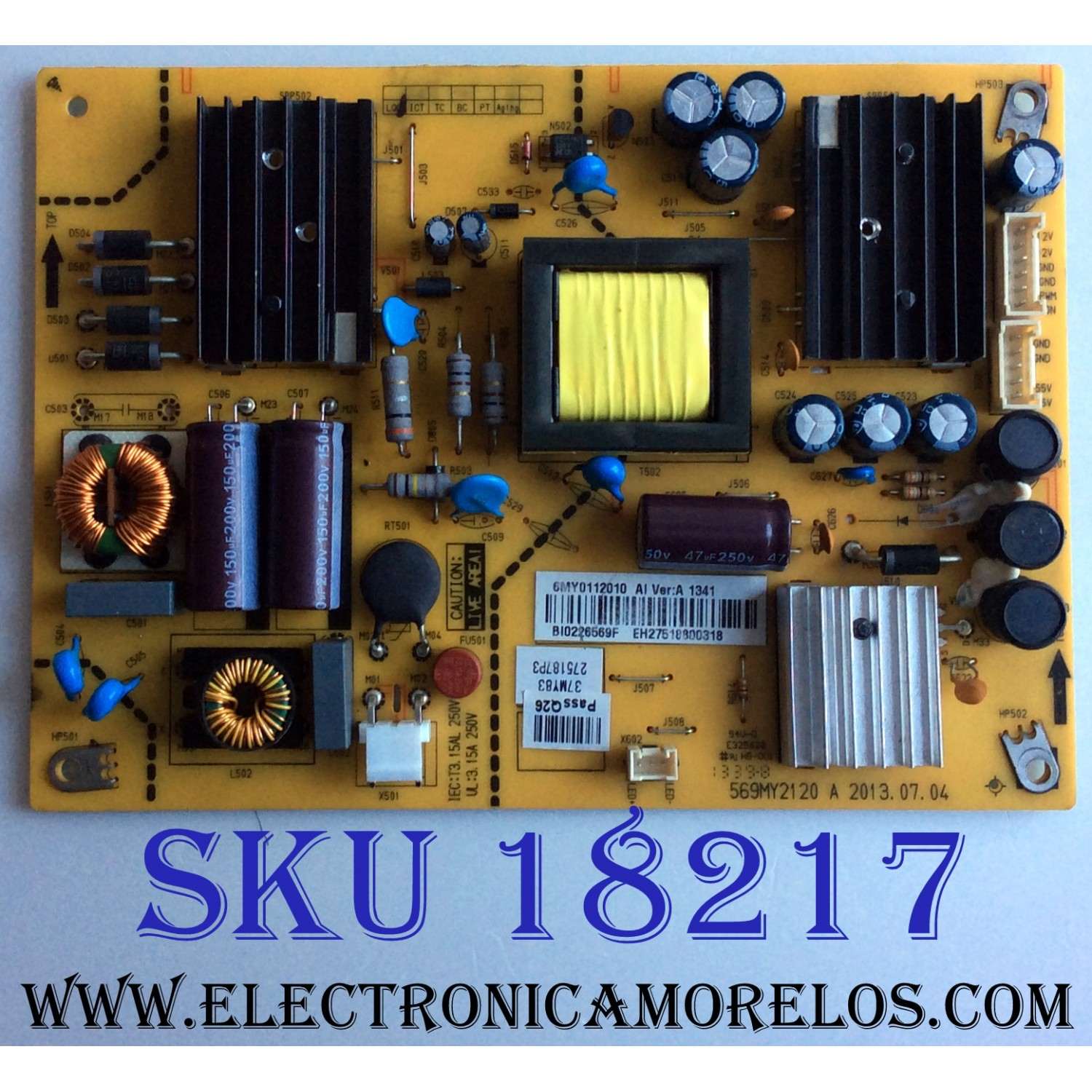 FUENTE DE PODER / INSIGNIA 6MY0112010 / 569MY2120 / 569MY2120 A / VER:A / 37MY83 / MODELO NS-37D20SNA14