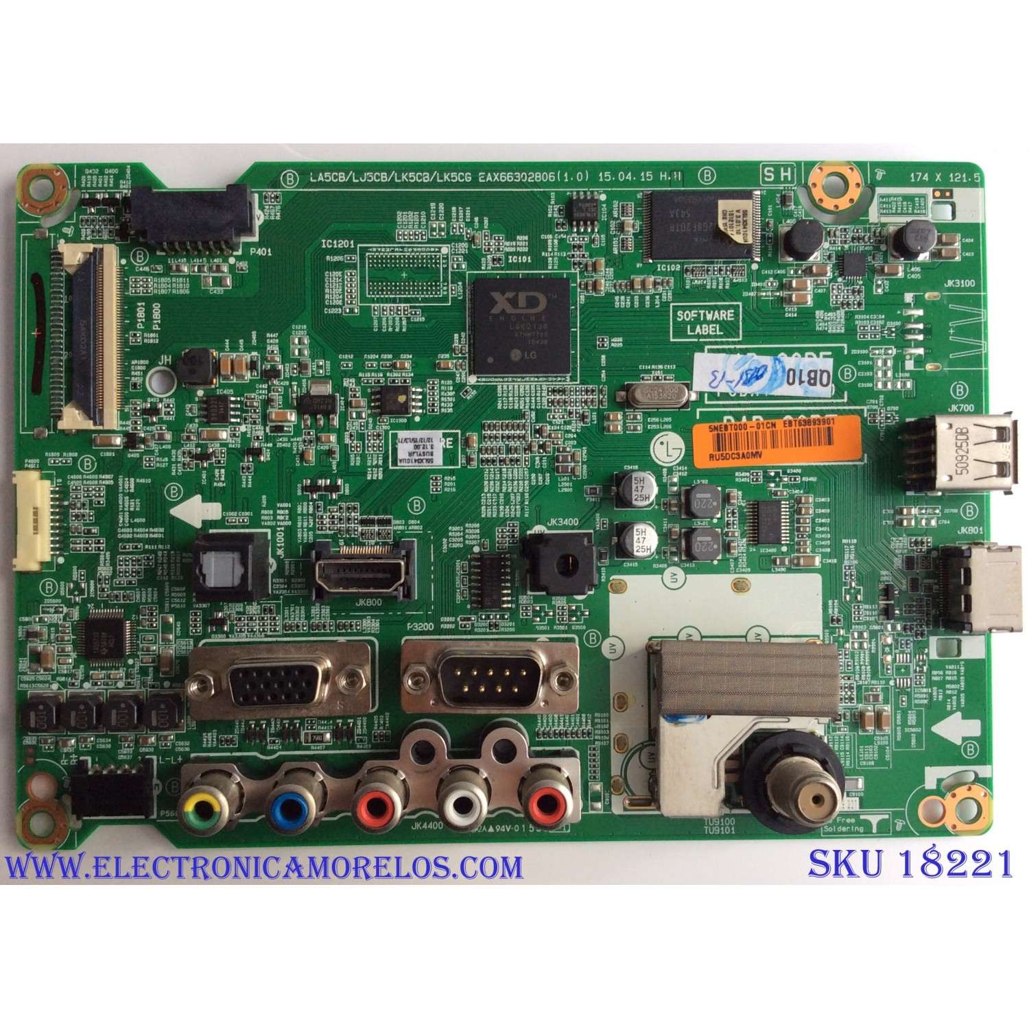 MAIN / LG EBT63893901 / EAX66302806 (1.0) / EAX66302806 / PANEL LC550EUE (FH)(M3) / MODELOS 55LX341C-UA.BUSYLJ / 55LX341C