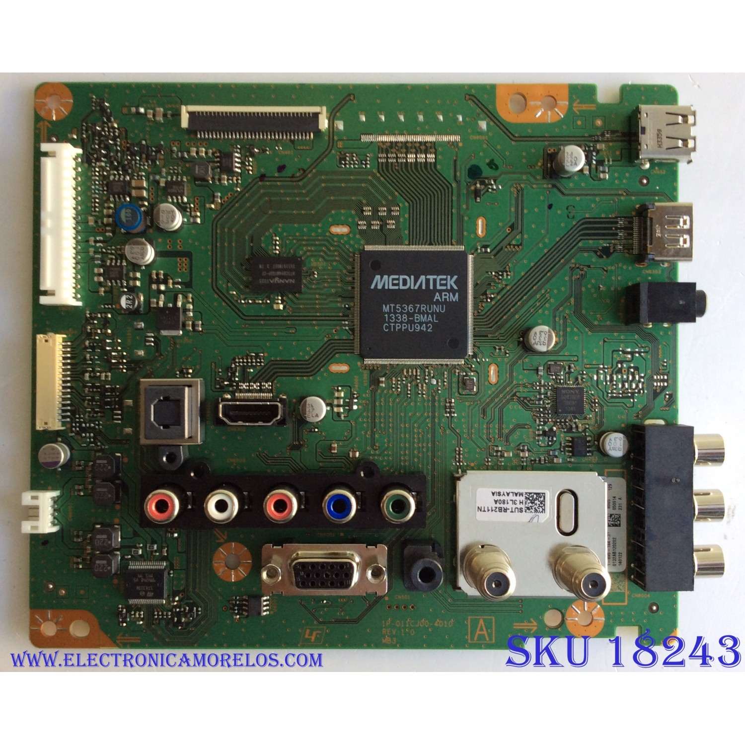 MAIN / SONY 1-895-184-31 / 1P-011CJ00-4010 / REV:1.0 / 0132AB120202 / 140122 / MODELO  KDL-32BX355   