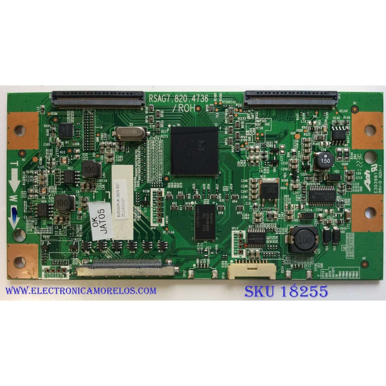 T-CON / HISENSE 156276 / RSAG7.820.4736 / ROH / JF1206120237 / PANEL HE420FD-B56\PW1 / MODELO 42K316DW