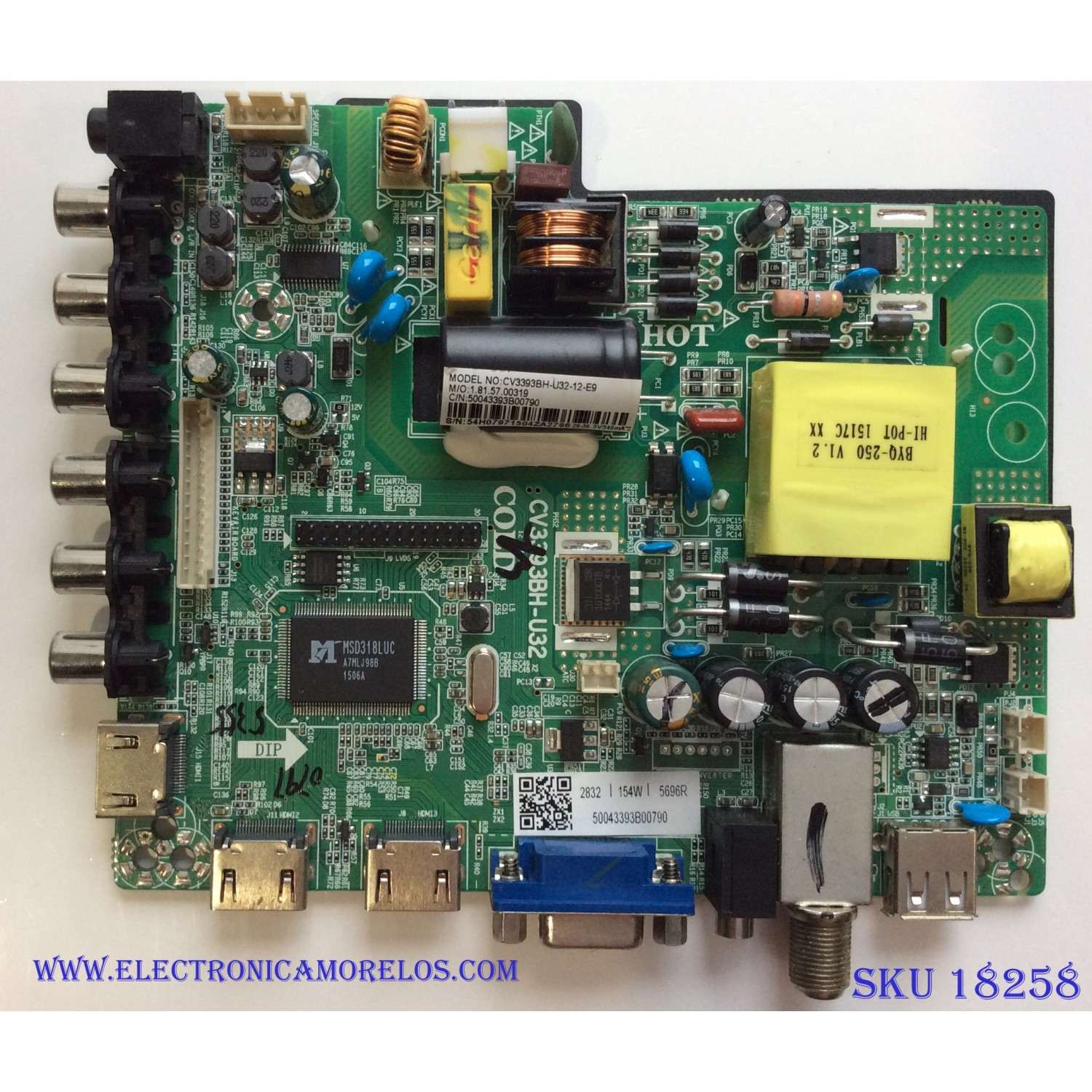 MAIN / FUENTE ( COMBO) / APEX 50043393B00790 / CV3393BH-U32-12-E9 / 54H0797 / CV3393BH-U32 / MODELO LE32D5	