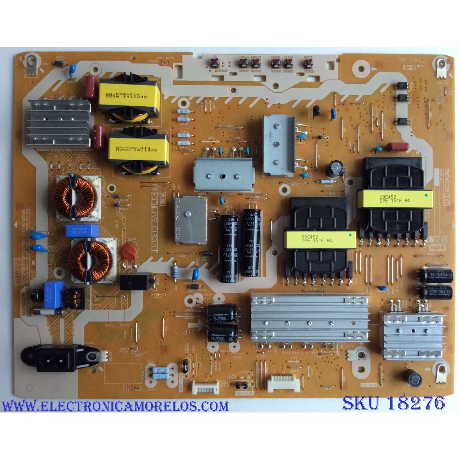FUENTE DE PODER / PANASONIC TNPA6058 / TNPA6058 1P / PANEL V500DJ2-KS5 REV:J3 / MODELO TC-50CX600U