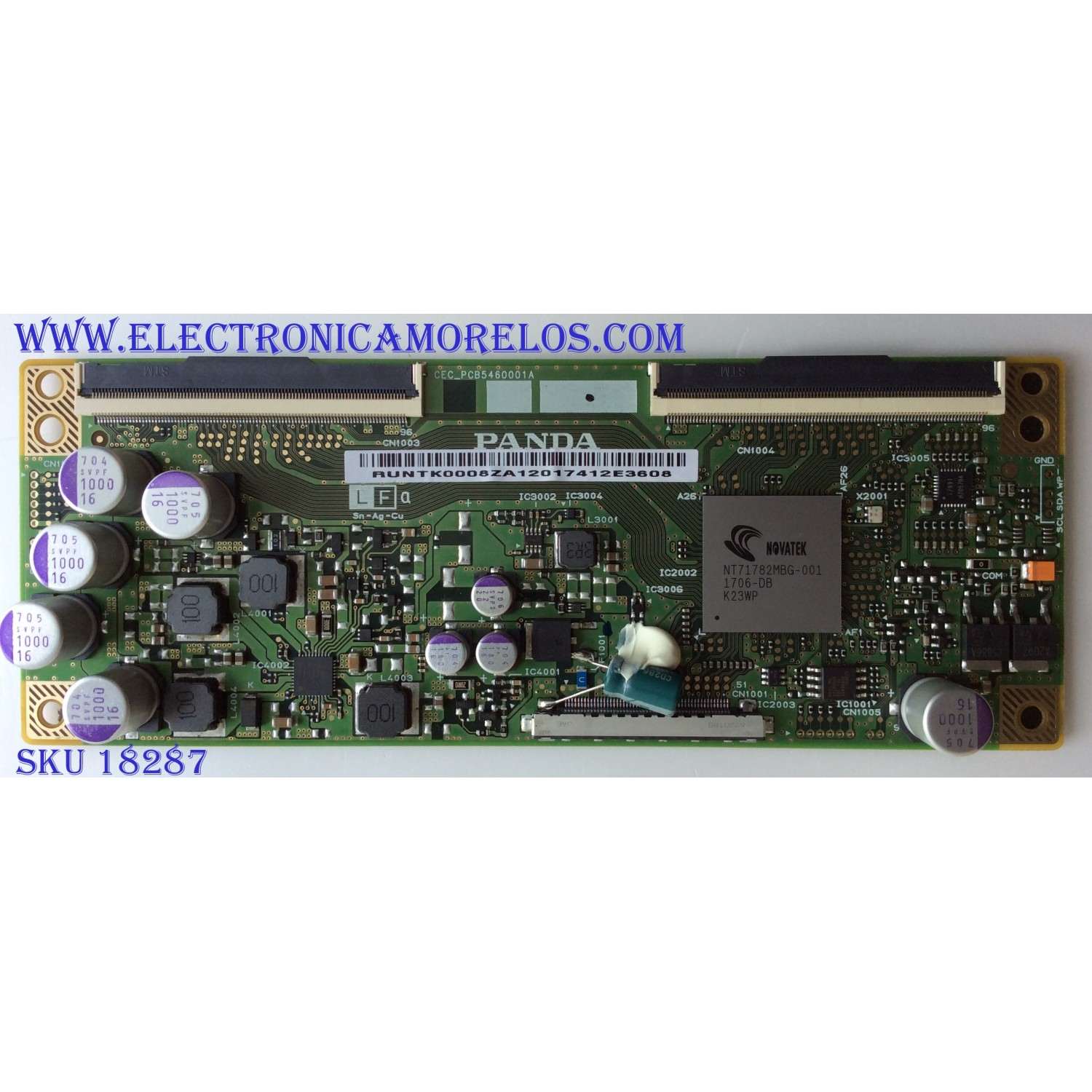 T-CON / JVC RUNTK0008ZA / CEC_PCB5460001A / PANEL LC546PU1L01 / MODELO LT-55MA770 / 55C60