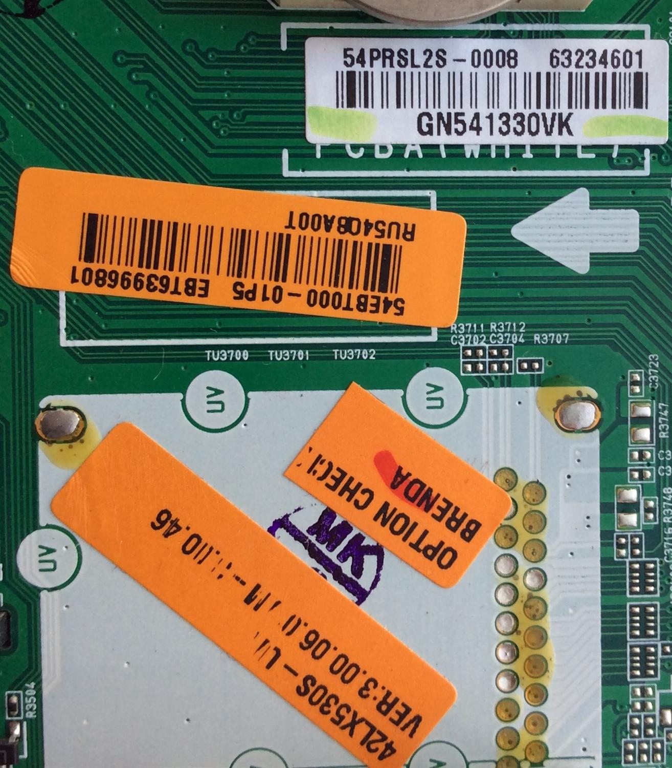 MAIN / LG EBT63996801 / EAX66174304 (1.1) / EAX66174304 / PANEL LC420DUE (MG)(AQ) / MODELO 42LX530S-UA - Imagen 2