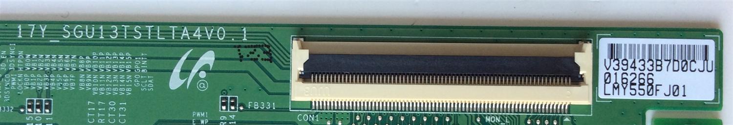 T-CON / SONY 1-897-101-11 / 17Y_SGU13TSTLTA4V0.1 / LJ94-39433B / 39433B / PARTE SUSTITUTA LJ94-39433C / PANEL YD7S550DND01B / MODELOS XBR-55X900E / XBR-55X905E / XBR-55X907E - Imagen 2