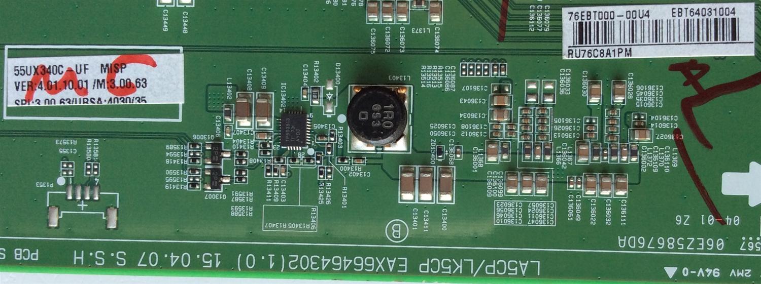 MAIN / LG EBT64031004 / EAX66464302 (1.0) / 63475802 / PANEL LC550EQE (FH)(M2) / MODELOS 55UX340C-UF / 55UX340C - Imagen 2