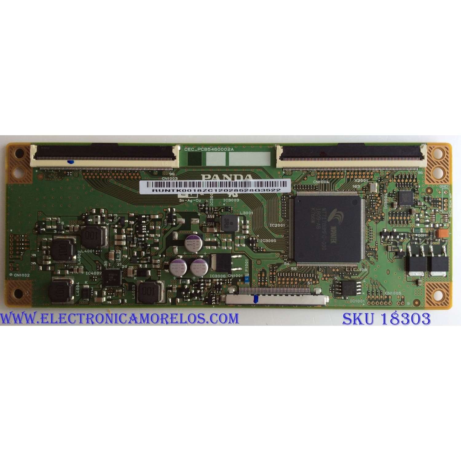 T-CON PARA TV RCA / ONN / JVC·ROKU TV 4K SMART TV / NUMERO DE PARTE RUNTK0018ZC / CEC_PCB5460002A / PANEL LC546PU2L02 / LT-55MA875 / LT-55MAW595 /  LT-55MAW705 / E4SW5518 / RTRU5527-US / RTRU5527-B-US