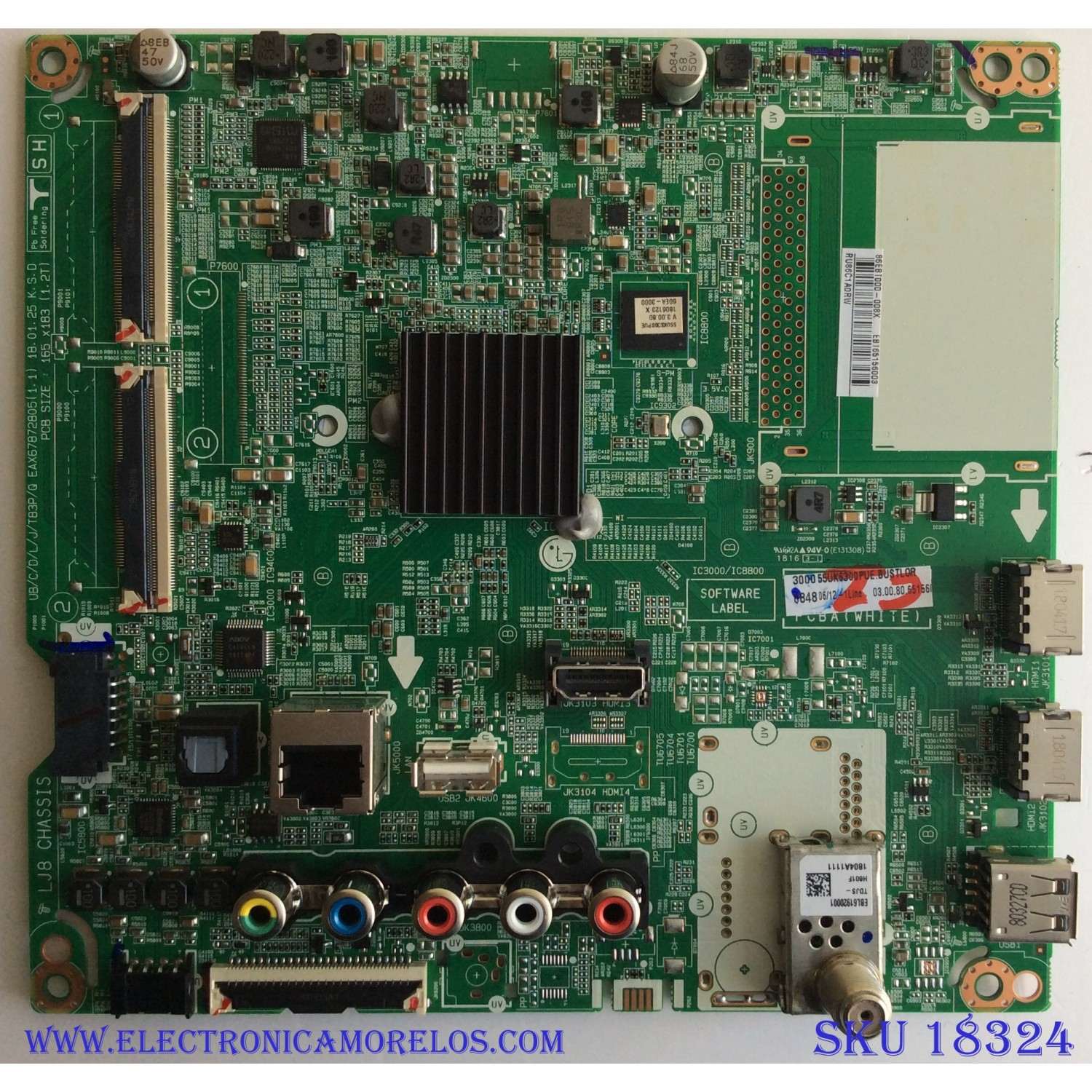 MAIN / LG EBT65156003 / EAX67872805 (1.1) / EAX67872804 (1.0) / PANEL NC550DGG ABGX3 / MODELOS 55UK6300PUE.BUSTLOR / 55UK6300PUE