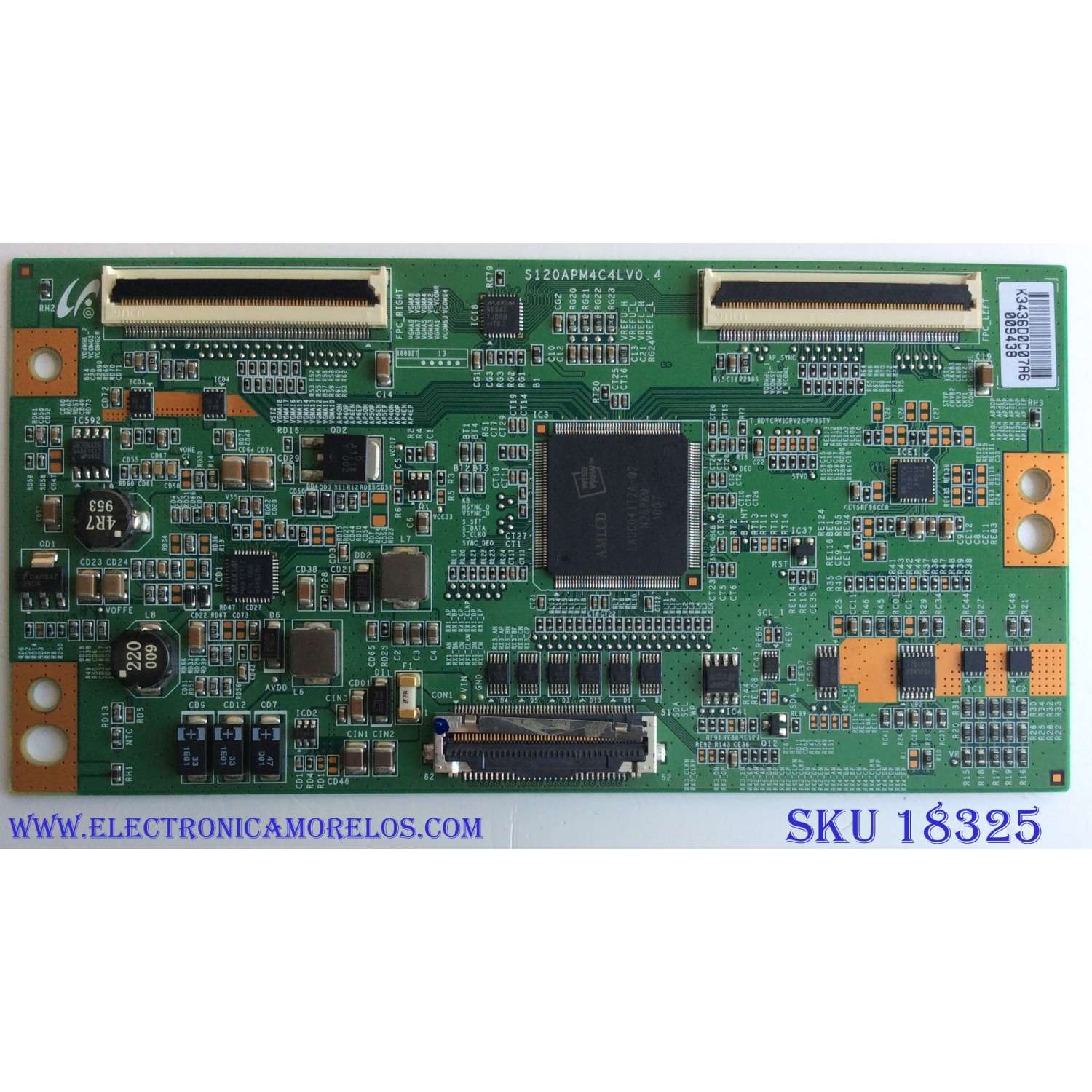 T-CON / SAMSUNG LJ94-03436D / 3436D / S120APM4C4LV0.4 / SUSTITUTAS LJ94-03469D/LJ94-03334J/LJ94-03334G/LJ94-03345E/LJ94-03291N/LJ94-03345D/LJ94-03469E/LJ94-03465E/LJ94-03436C/BN81-04158A/BN81-04357A/MODELO UN46C6300SFXZA / UN46C6400RFXZA / UN46C6500VFXZA