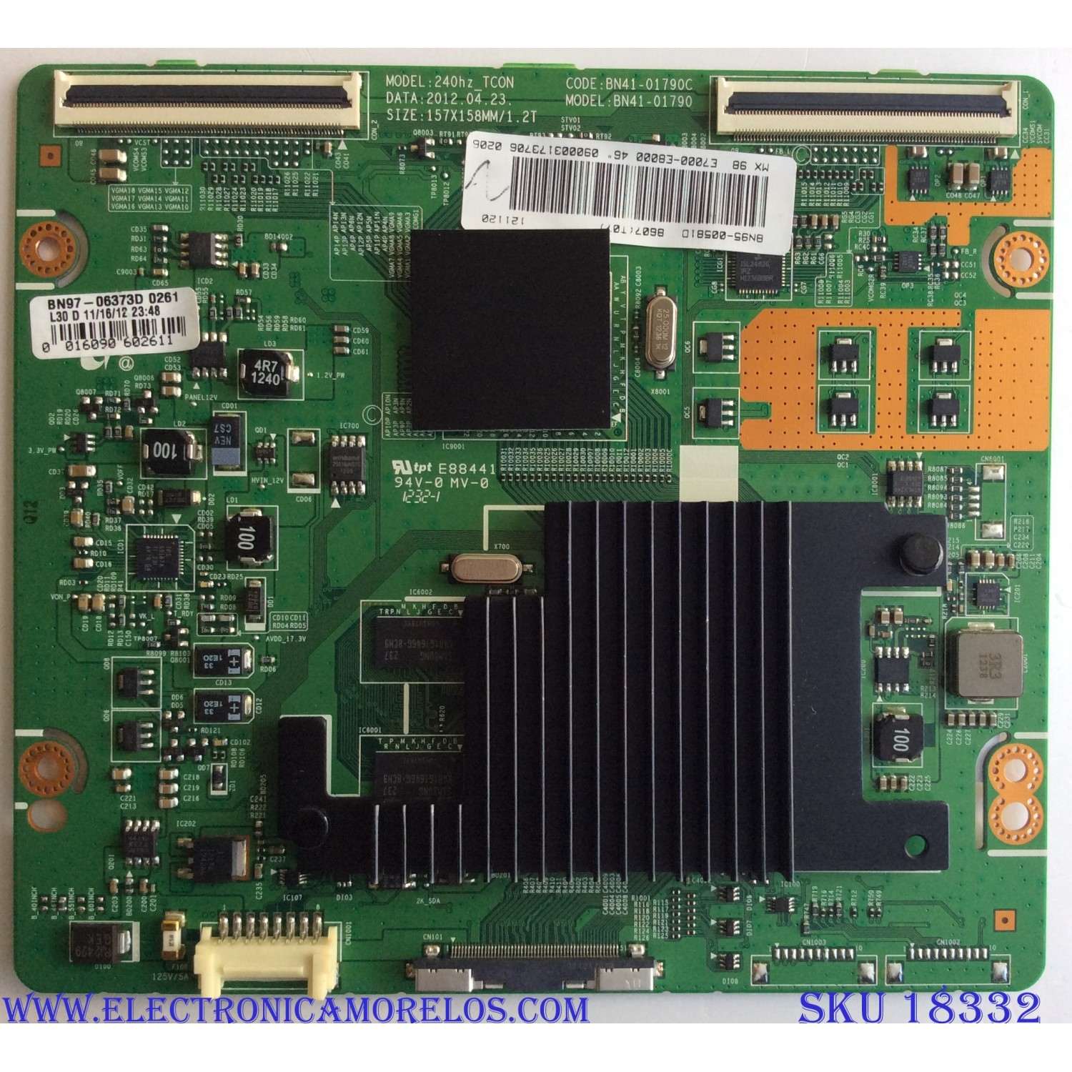 T-CON / SAMSUNG BN95-00581D / BN41-01790C / BN97-06373D / PARTES SUSTITUTAS BN95-00711A / BN95-00581B / BN95-00581C / PANEL LTJ460HQ10-V / MODELOS UN46ES7500FXZA TS01 / UN46ES7500F / UN46ES7100FXZA / UN46ES8000FXZA / LH46UEAPLGC/ZA