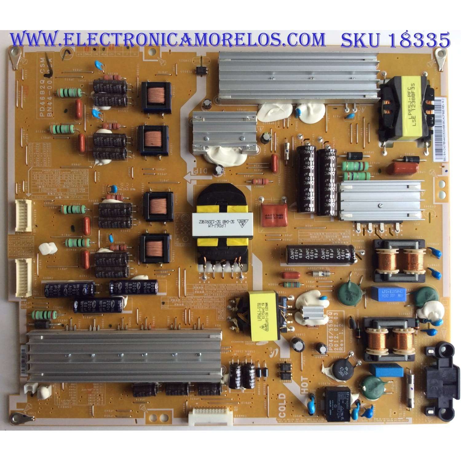 FUENTE DE PODER / SAMSUNG BN44-00522A / PD46B2Q_CSM / PSLF131Q04A / KTL SU10054-12001 / PANEL LTJ460HQ10-V / MODELOS UN46ES7500FXZA TS01 / UN46ES7500F / UN46ES7100FXZA / UN46ES8000FXZA TS01