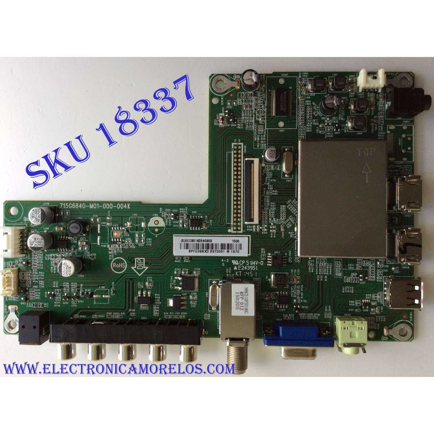 MAIN / SHARP XECB01K024 / 715G6840-M01-000-004K / XECB01K024030X / E243951 / PANEL TPT315B5-HVN REV.S520D / MODELO LC-32LB261U