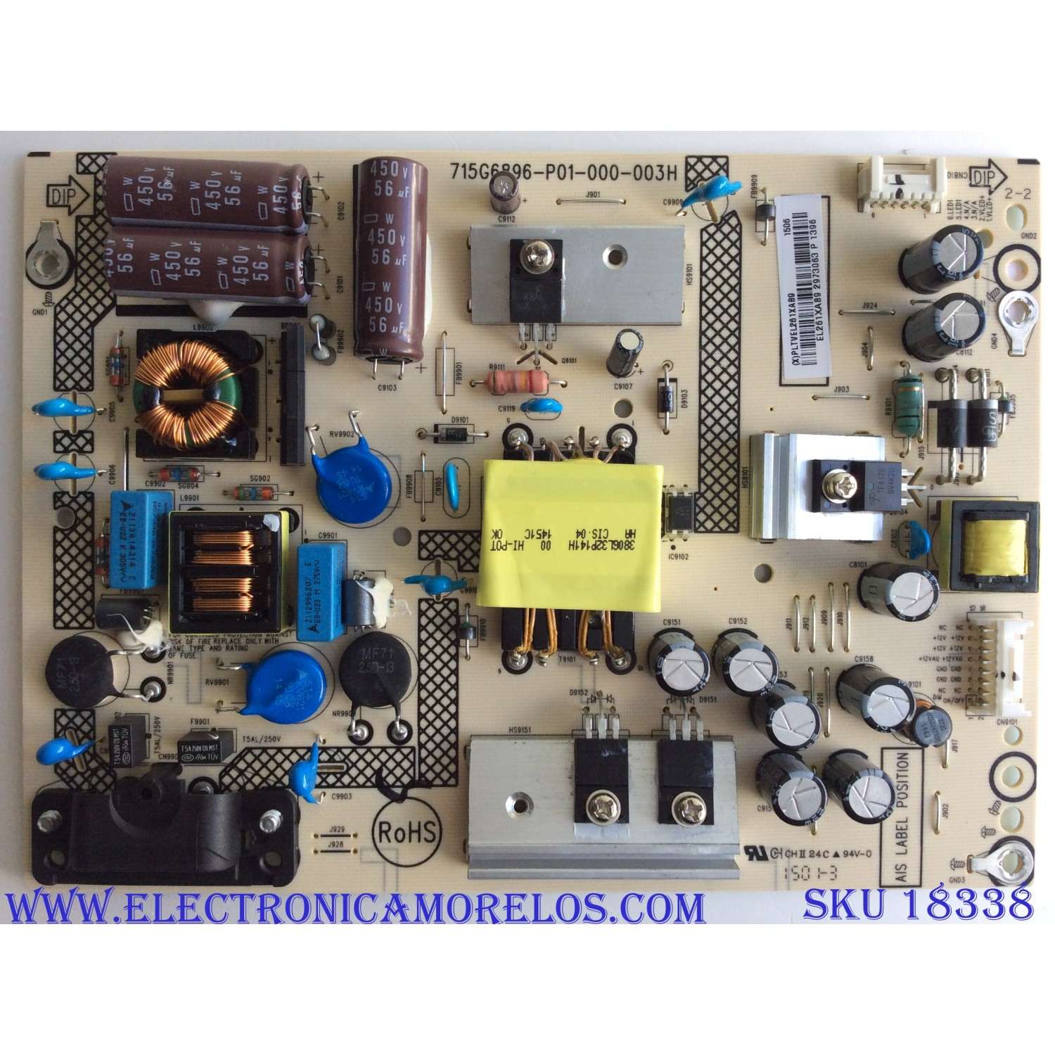 FUENTE DE PODER / SHARP PLTVEL261XAB9 / 715G6896-P01-000-003H / PANEL TPT315B5-HVN REV.S520D / MODELO LC-32LB261U