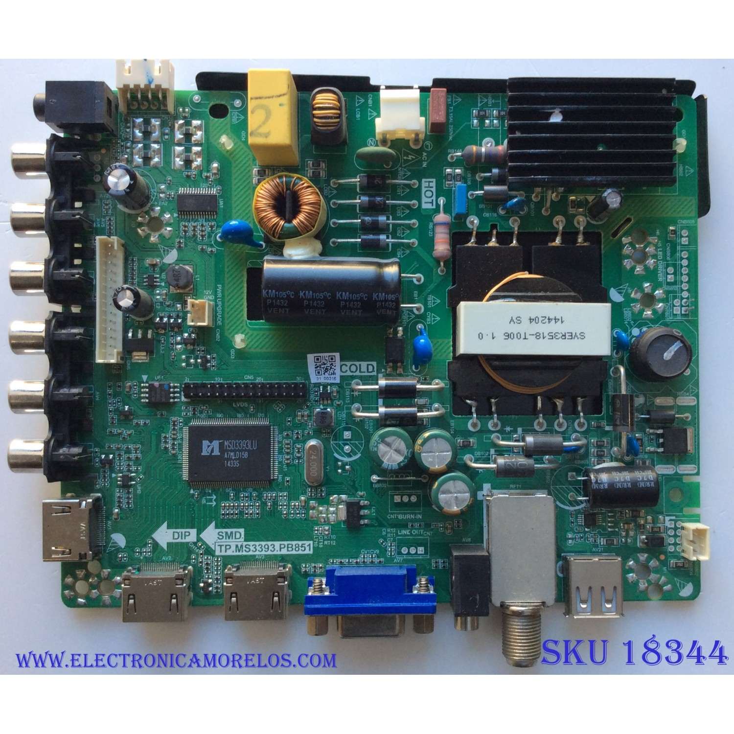 MAIN / FUENTE ( COMBO ) / UPSTAR N14110031 / BP32ES8 / P3S14108796 / TP.MS3393.PB851 / PANEL BOEI320WX1 / MODELO P32EE 7	