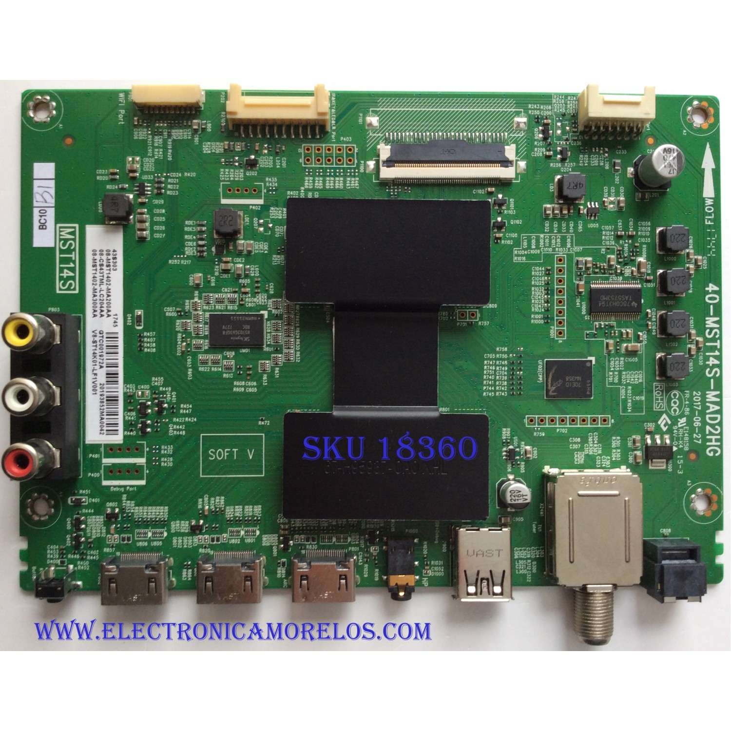 MAIN / TCL 08-CS43TML-LC204AA / 40-MST14S-MAD2HG / V8-ST14K01-LF1V001 / 08-MST1402-MA200AA / 08-MST1402-MA300AA / PANEL LVF430CS0TE7 V1 / LV430ND1L CJ9W04 V1 /  MODELOS 43S303 / 43S305TABA