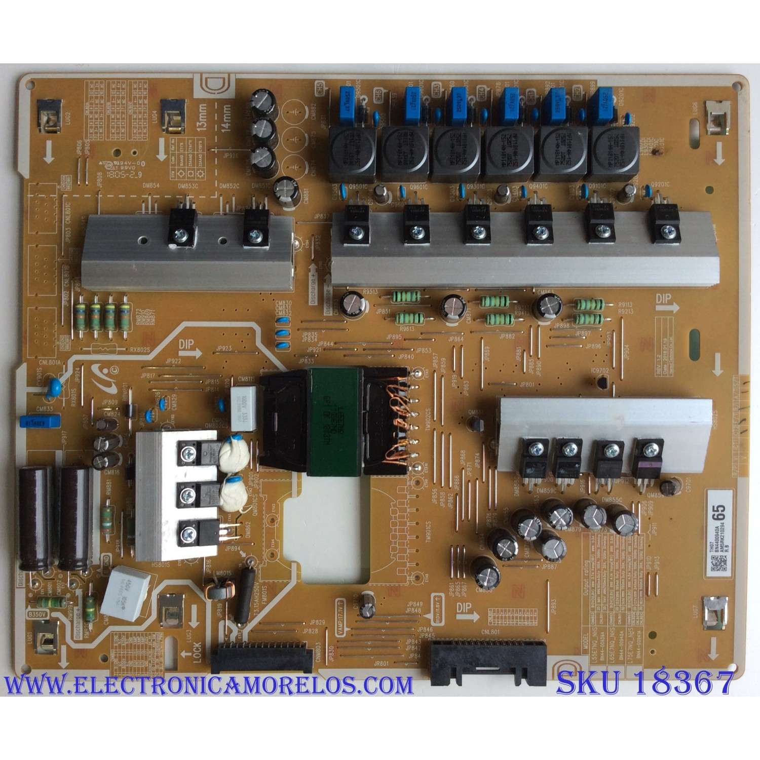 FUENTE DE PODER PARA TV SAMSUNG QLED / NUMERO DE PARTE BN4400940A / L65E7NQ_NHS / BN44-00940A / PANEL	CY-QN065FLAV3H / T650QVR09.3 / 46181A / MODELOS QN65Q75CNFXZA / QN65Q75FNFXZA / QN65Q7CNAFXZA / QN65Q7CNAVXZA / QN65Q7CNAFXZA FA02 / QN65Q7FNAFXZA AA01