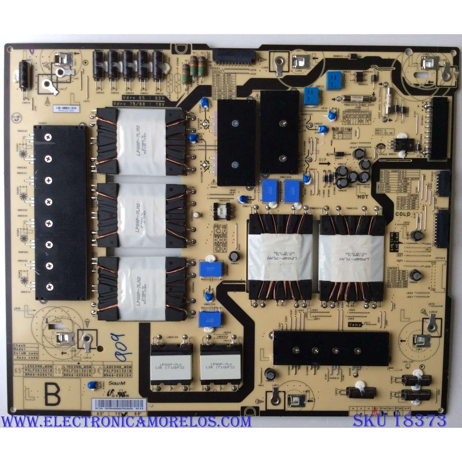 FUENTE DE PODER / SAMSUNG BN44-00909A / L75E9NB_MSM / PSLF361301B / MODELOS QN75Q7FAMFXZA AA01 / QN75Q7FAMF