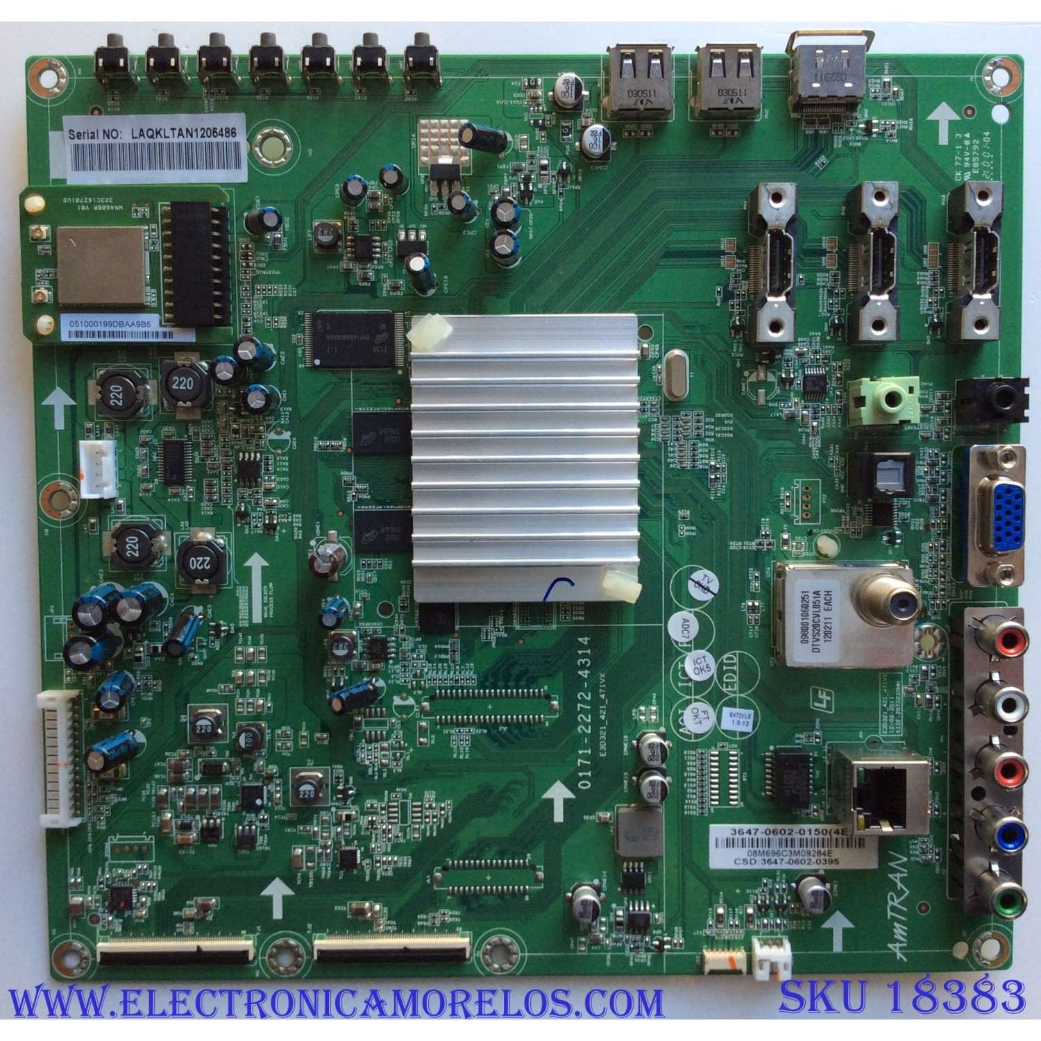 MAIN / VIZIO 3647-0602-0150 / 0171-2272-4314 / 3647-0602-0395 / 08M696C3M09284E / PANEL LC470WUH(JE)(A1) / LC470WUH-JEA1 / MODELOS E472VLE LAQKLTAN / E472VLE LATKLTAN	