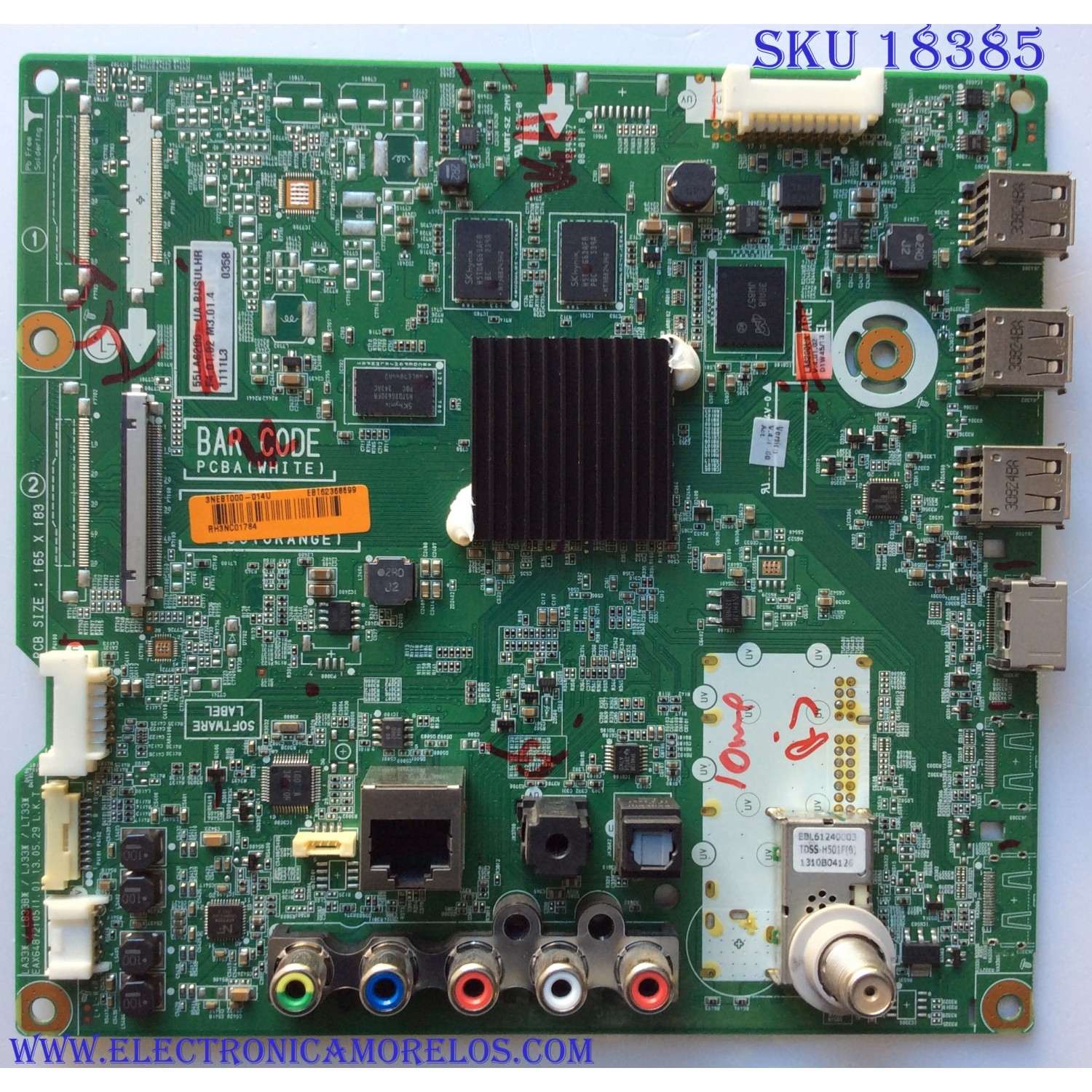 MAIN / LG EBT62368599 / 62368599 / EAX64872105(1.0) / PANEL LA62M55T120V12 / MODELO 55LA6200-UA BUSULHR	