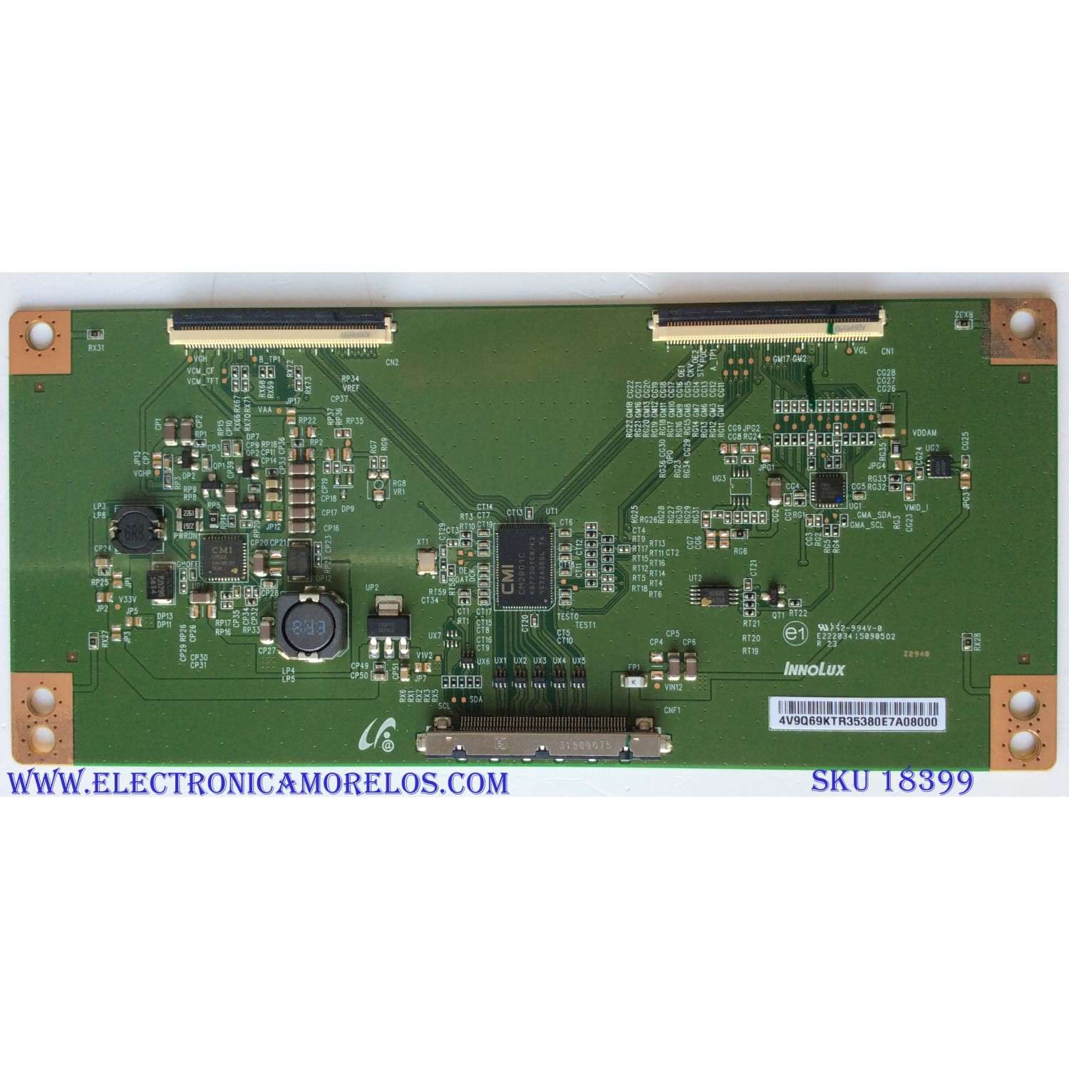 T-CON / LG 50LF6000 / E222034 / 4V9Q69KTR35380E7A08000 / 15090502 / PANEL NC550DUN-VXBP3 / MODELOS 50LF6000-UB / 50LF6000