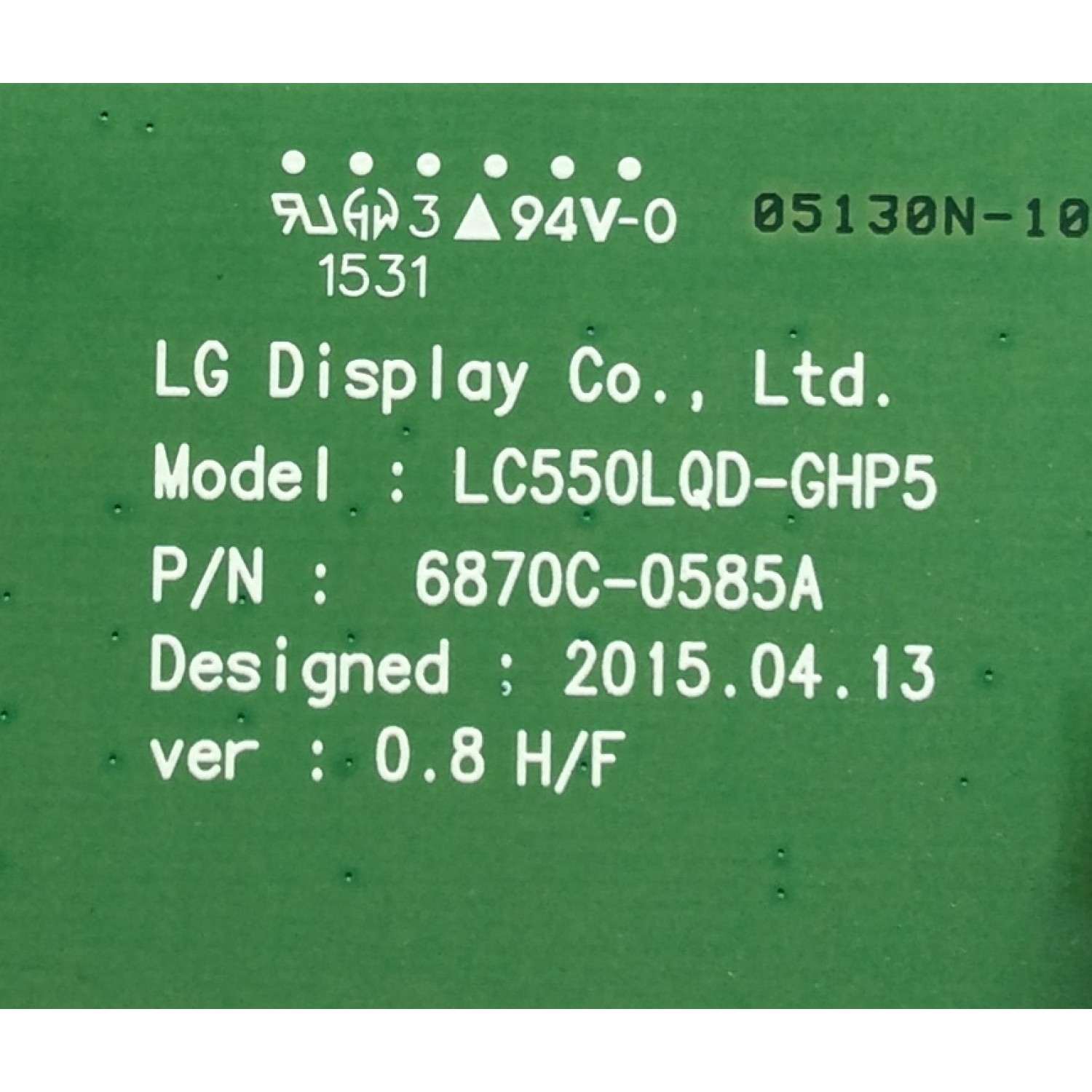 T-CON / LG 6871L-4255A / 6870C-0585A / LC550LQD-GHP5 / 4255A / MODELOS 55EG9600-UA.AUSZLJR / 55EG9600 - Imagen 2