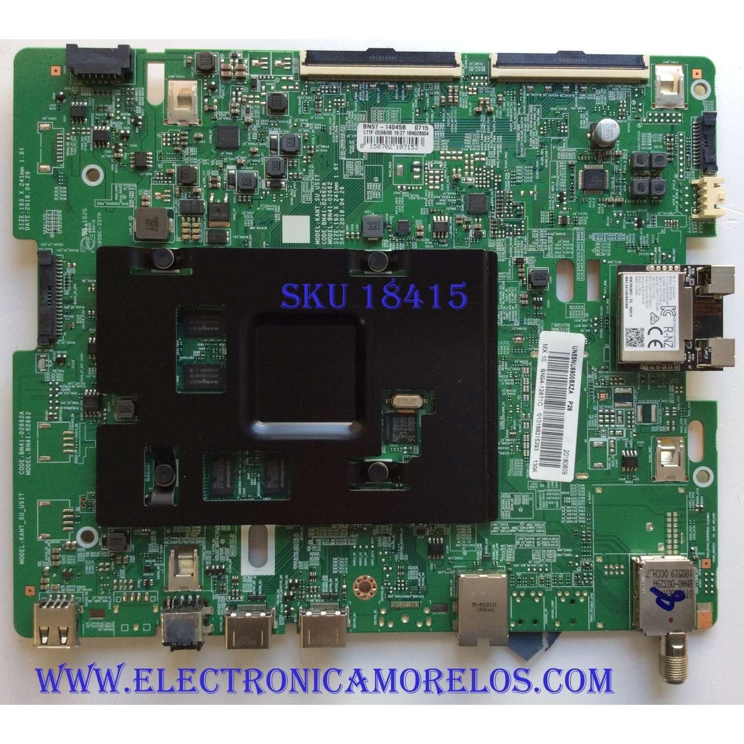 MAIN ORIGINAL PARA TV SAMSUNG / NUMERO DE PARTE BN94-12871C / BN97-14045B / BN41-02662A / BN94-12871C / PANEL CY-NN055HGLVCH / DISPLAY LSF550FN09-L05 / BN96-39045D / MODELO UN55NU6900BXZA / UN55NU6900BXZA FA01
