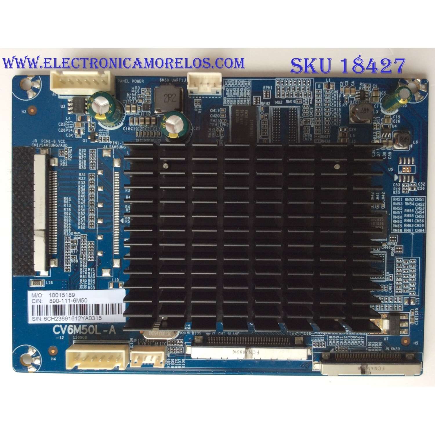 TARJETA INTERFACE PARA TV WESTINGHOUSE / NUMERO DE PARTE 10015189 / CV6M50L-A / 890-111-6M50 / CV6M50L-A-12 / 6CH2369 / CQC12134084760 / E198681 / PANEL T550-DXA-DLED / MODELOS WD55UB4530 TW-06711-A055R / WD55UB4530