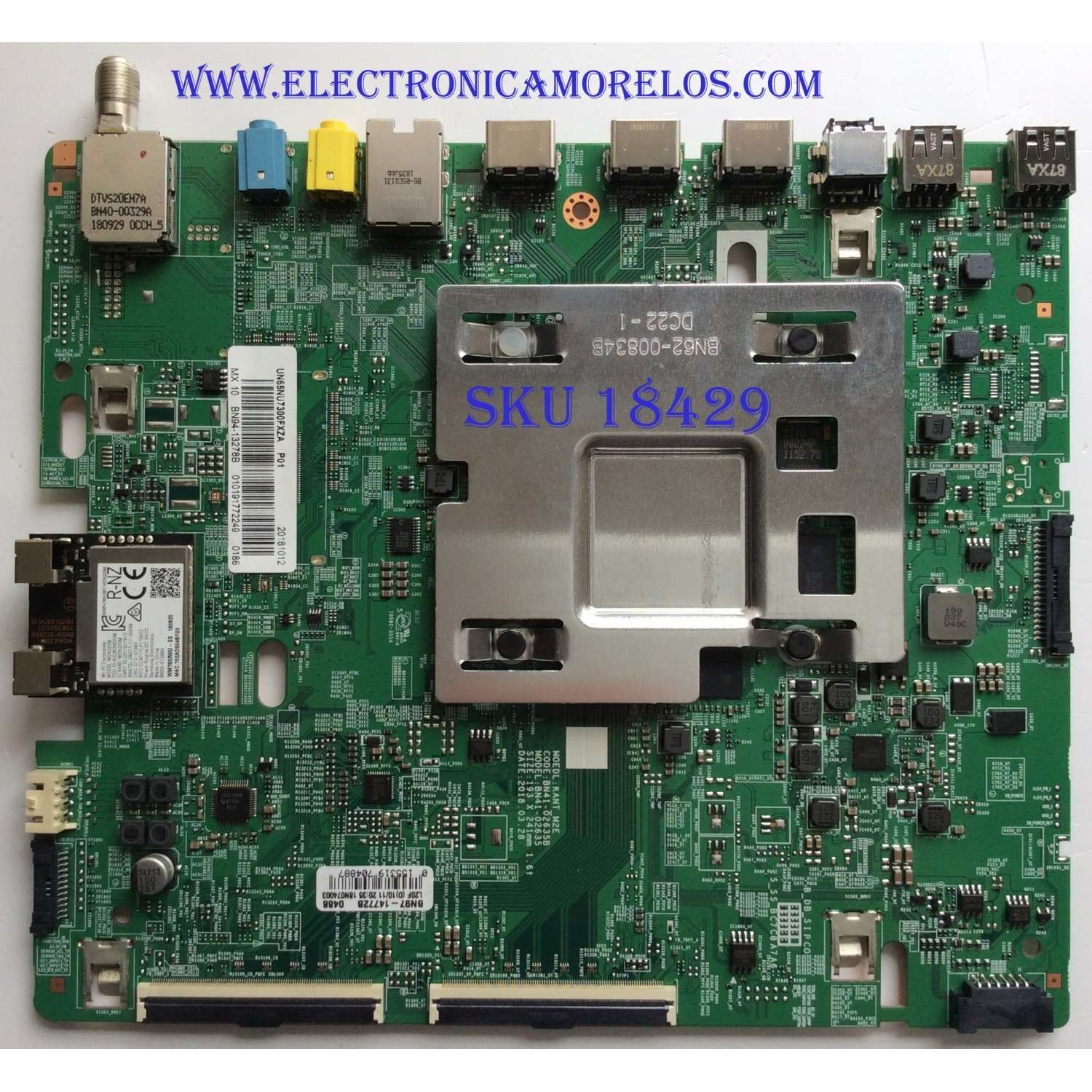 MAIN ORIGINAL PARA TV SAMSUNG / NUMERO DE PARTE BN94-13278B / BN41-02635B / BN97-14772B / PANEL CY-CN065HGLV2H-KW41 / CY-NN065HGLV2H / DISPLAY LSF650FN08-N01 / BN96-45620A / MODELOS UN65NU7300FXZA FB03/UNU7300 / UN65NU7100FXZA FA03 / UN65NU6900FXZA FB04