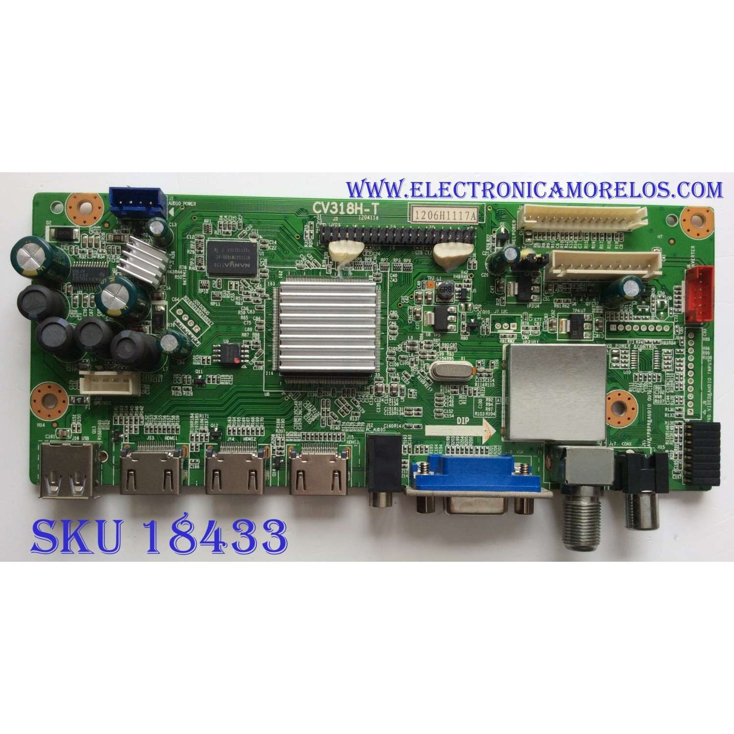 MAIN / SHARP NQP890M000LN24 / TI12257-1 / 1206H1117A / CV318H-T / PANEL T400D3-HA24-L02 / MODELO LC-40LE433U	